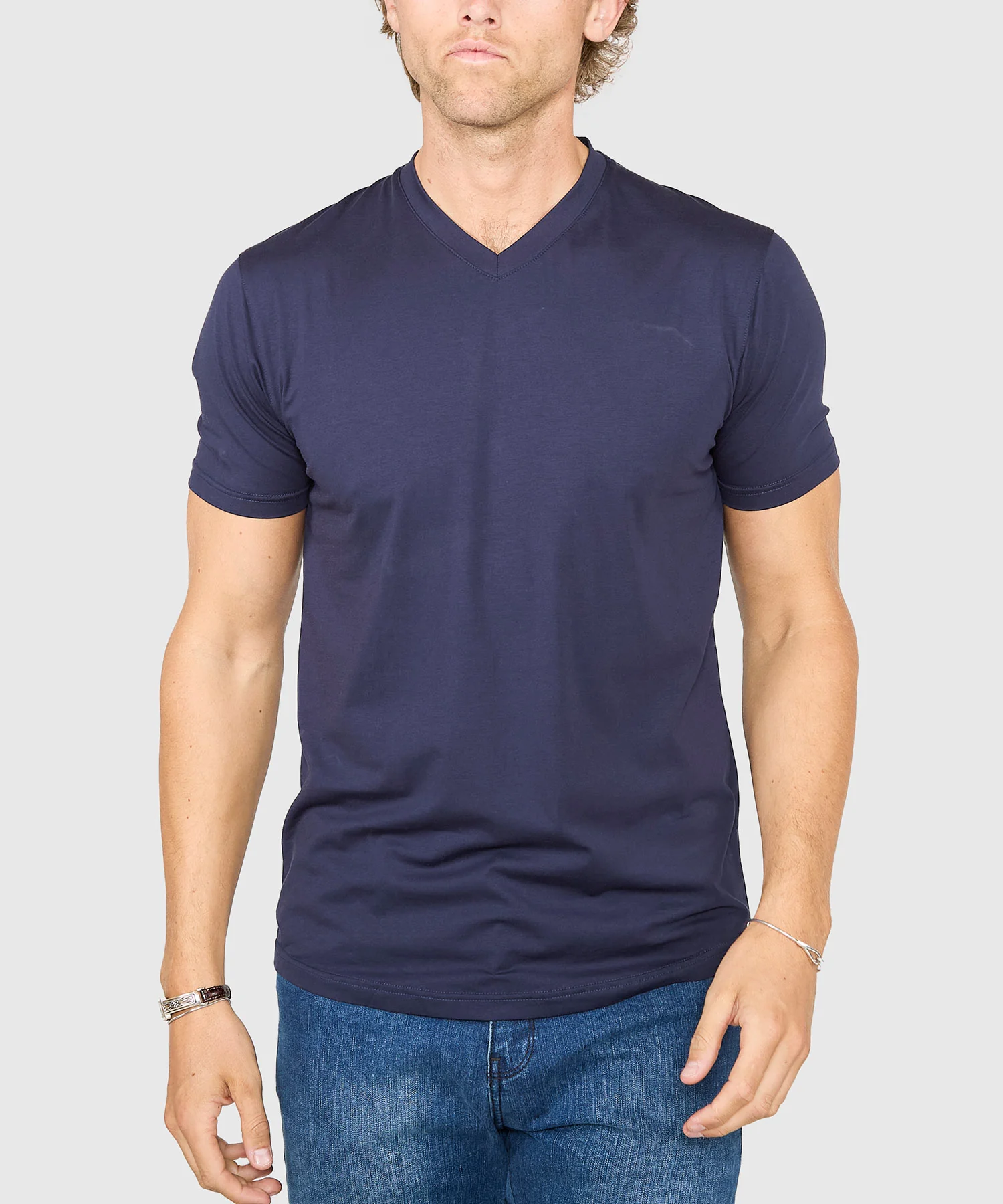 Westport No-Tuck Stretch V-neck Tee Shirt - Image 15