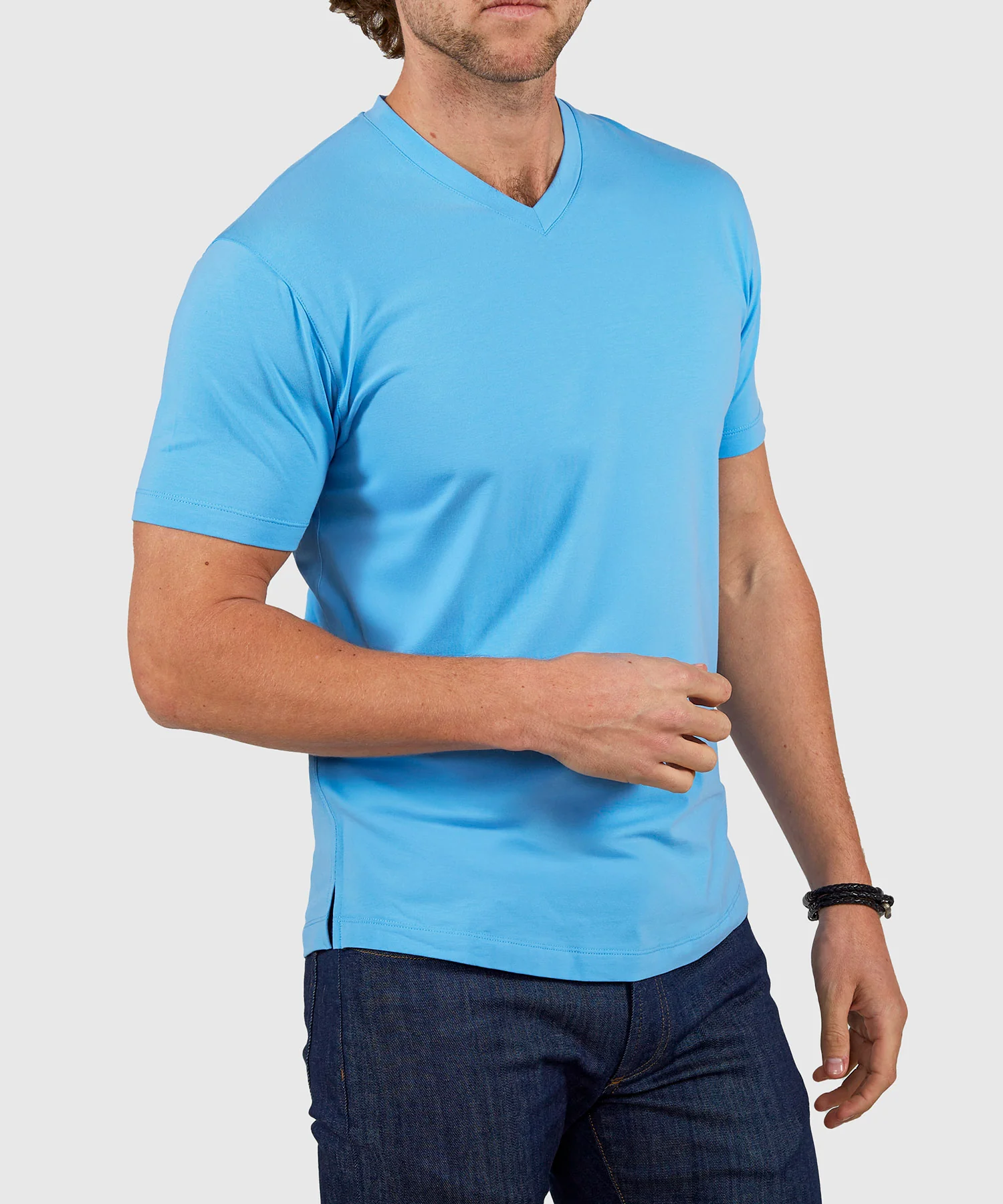 Westport No-Tuck Stretch V-neck Tee Shirt - Image 7
