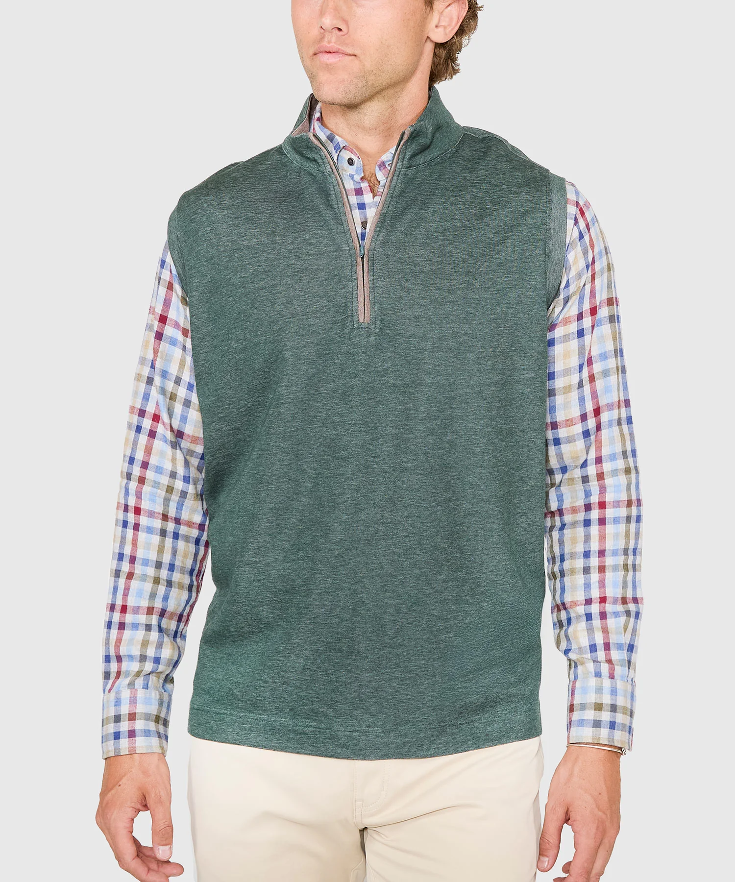 Westport Lifestyle Melange Quarter-Zip Vest - Image 10