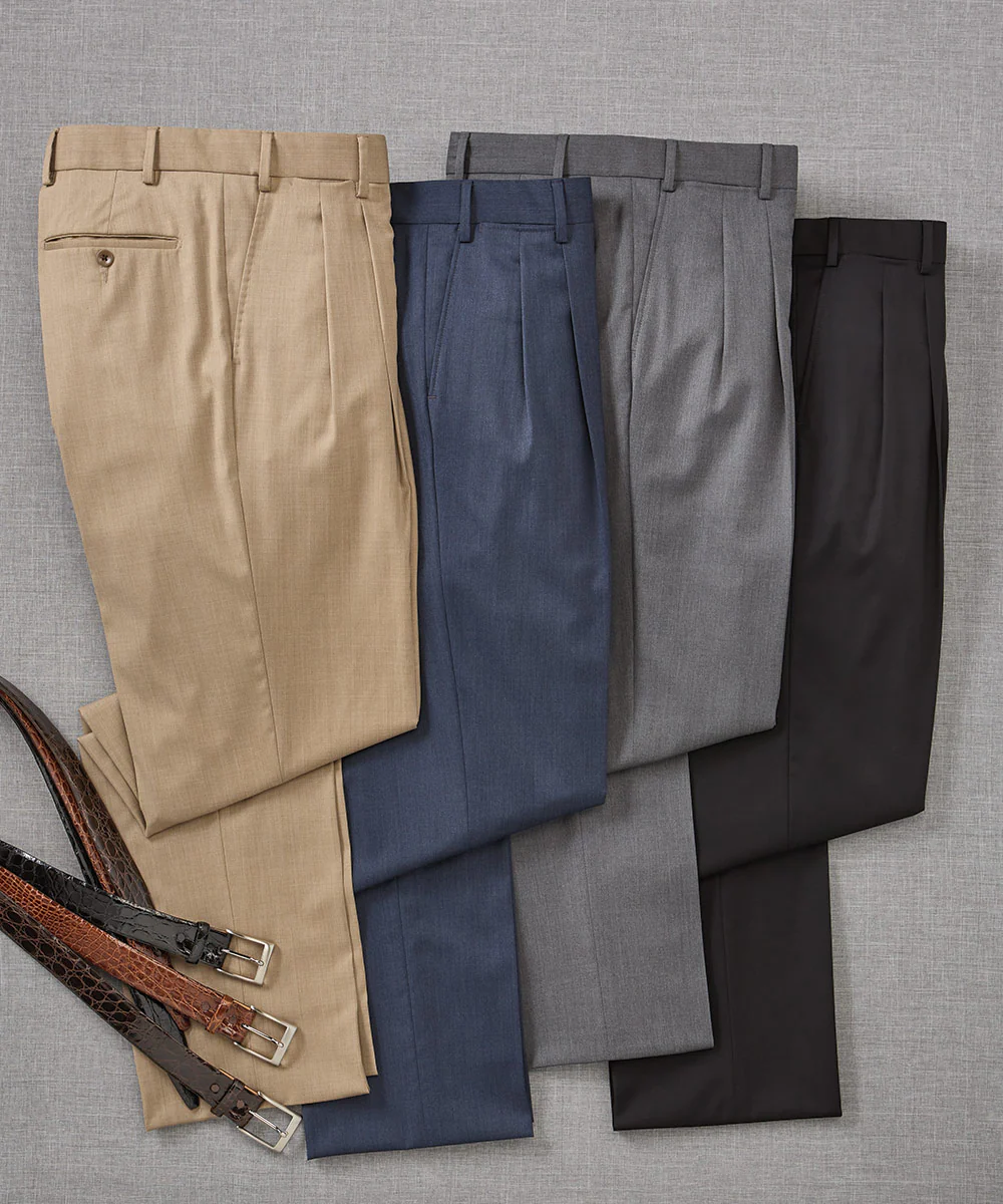 Westport Black Loro Piana Pleated Dress Pant - Image 3