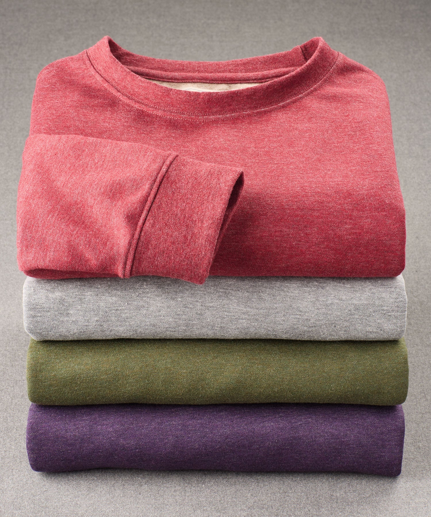Westport Lifestyle Melange Interlock Pullover Crew - Image 2