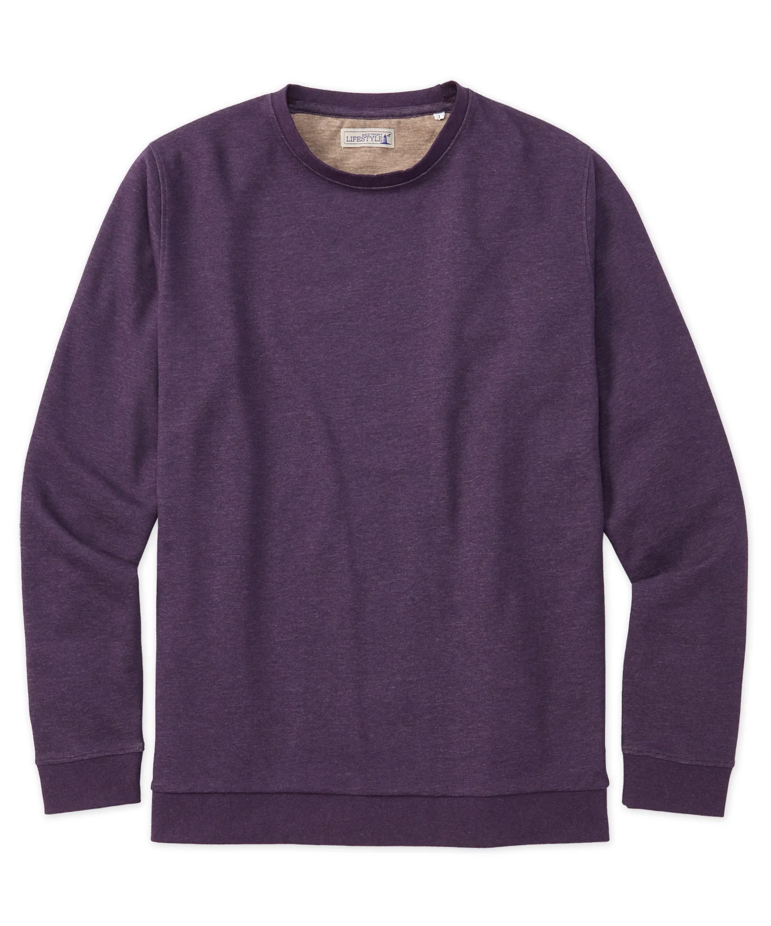 Westport Lifestyle Melange Interlock Pullover Crew - Image 7
