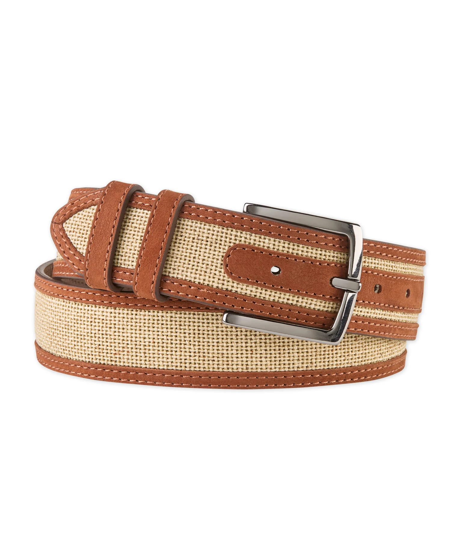 Westport Black Linen Inlay Belt - Image 3