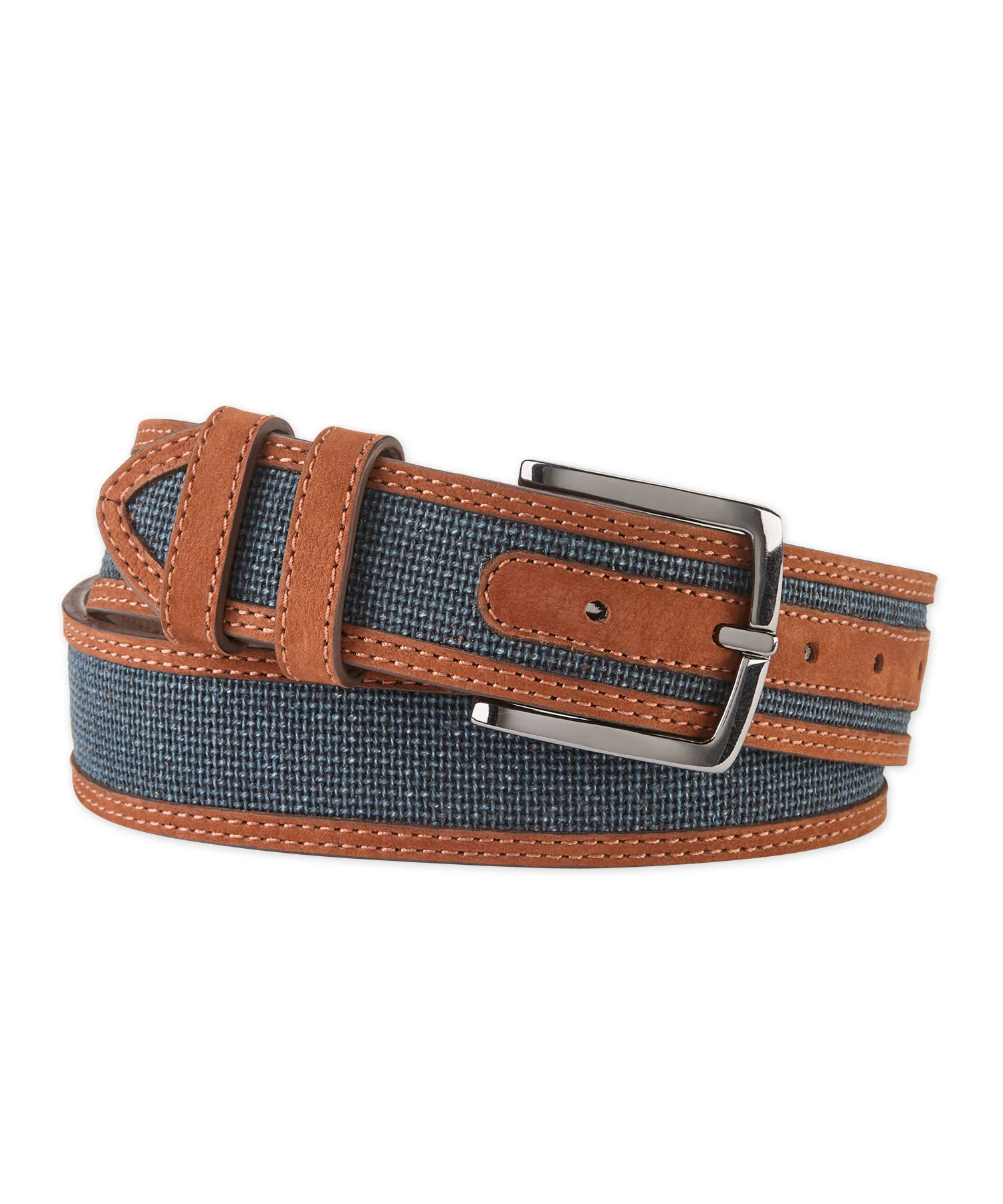 Westport Black Linen Inlay Belt - Image 4