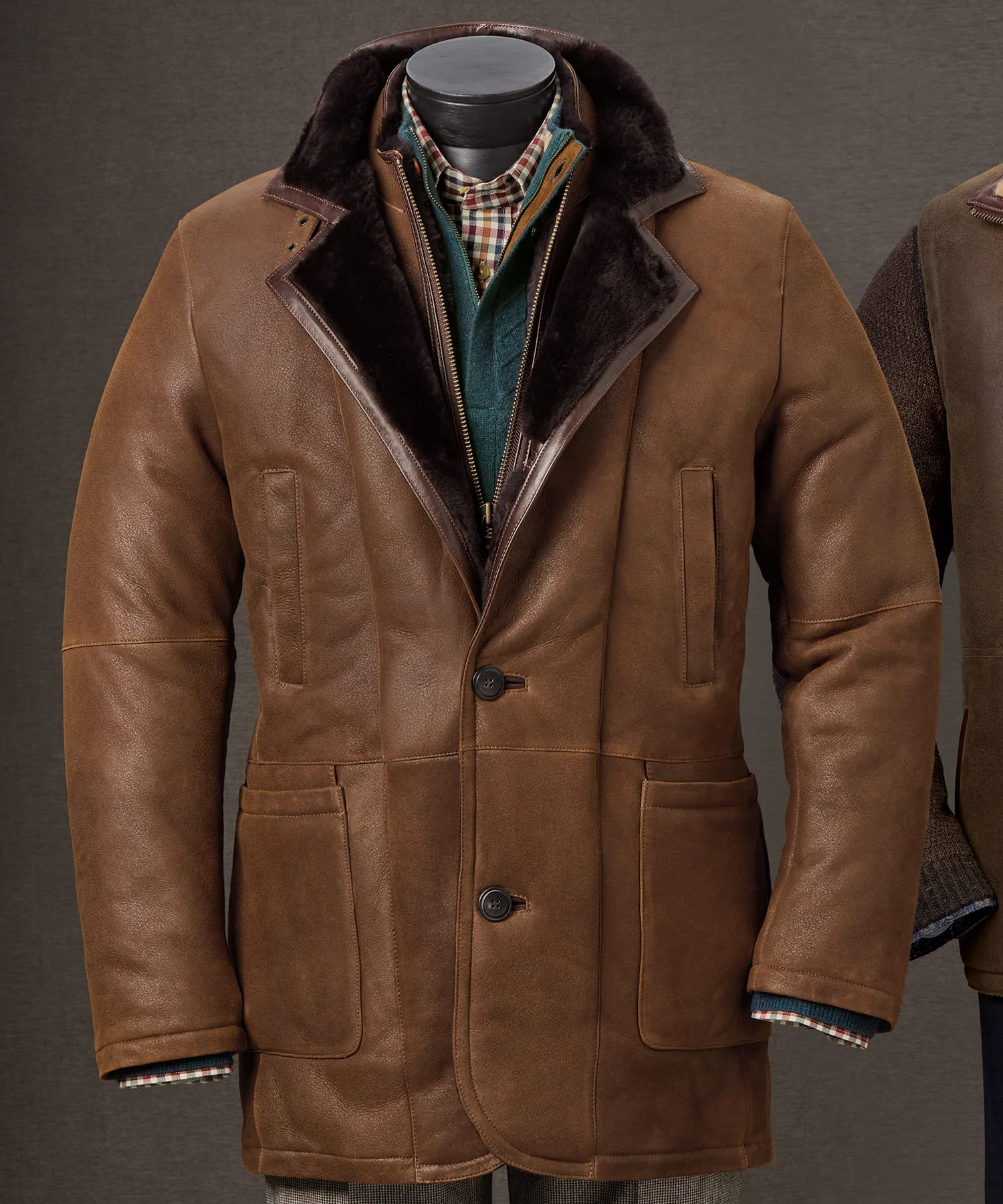 Westport Black Shearling Coat - Image 3