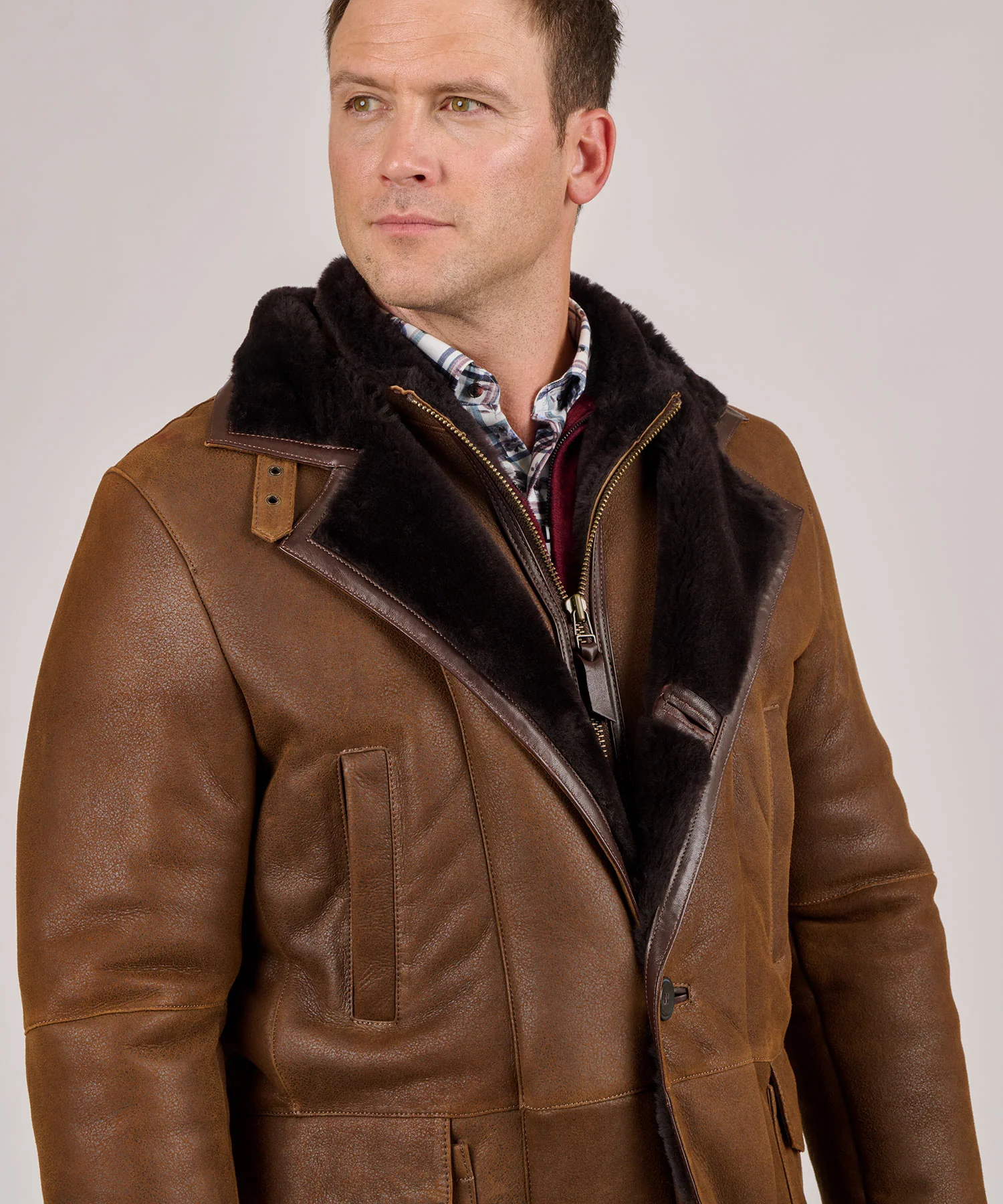 Westport Black Shearling Coat - Image 7