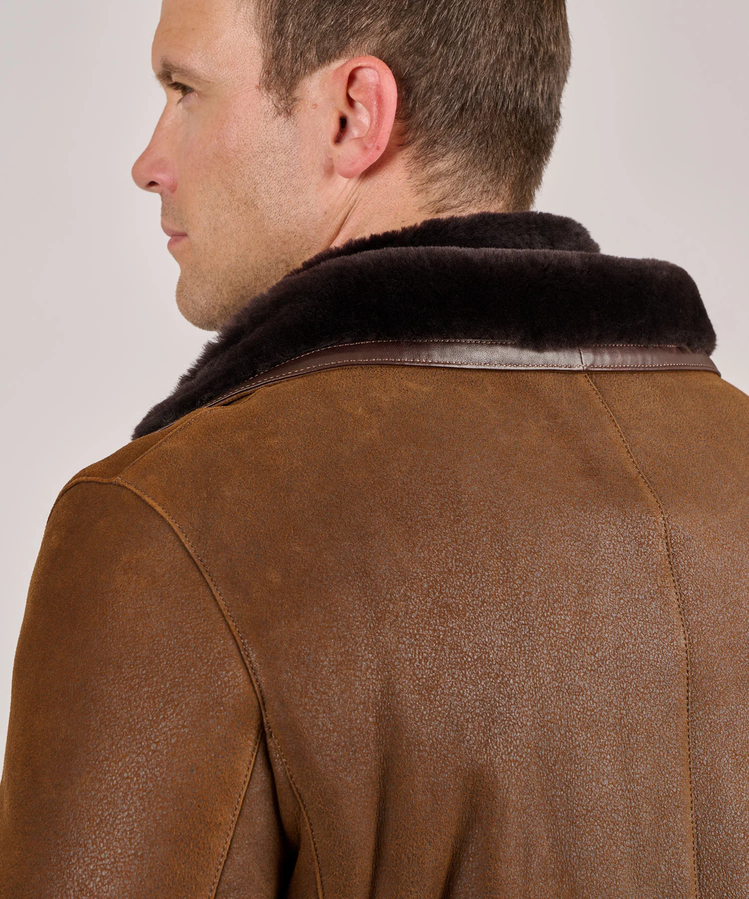 Westport Black Shearling Coat - Image 9