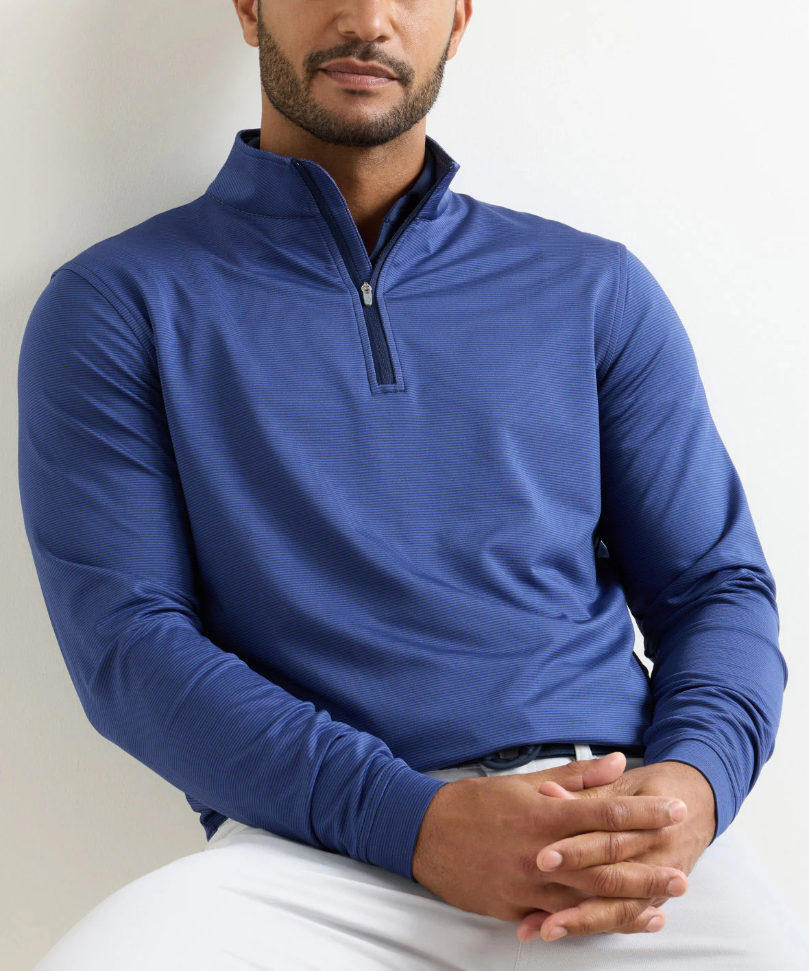 Peter Millar Sugar Stripe Perth Quarter-Zip Pullover - Image 7