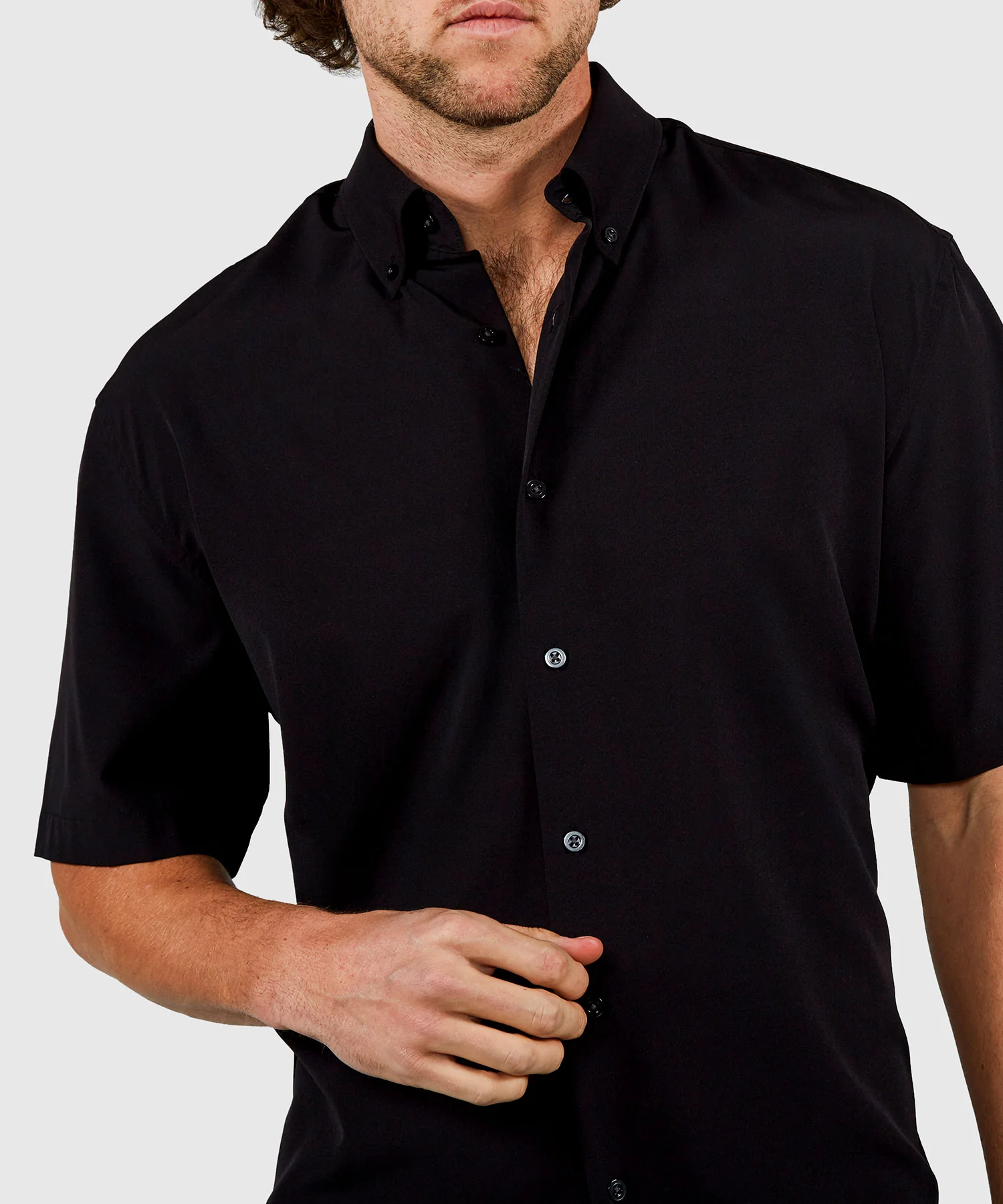 Westport No-Tuck Short Sleeve Solid Performance Stretch Sport Shirt - Image 4
