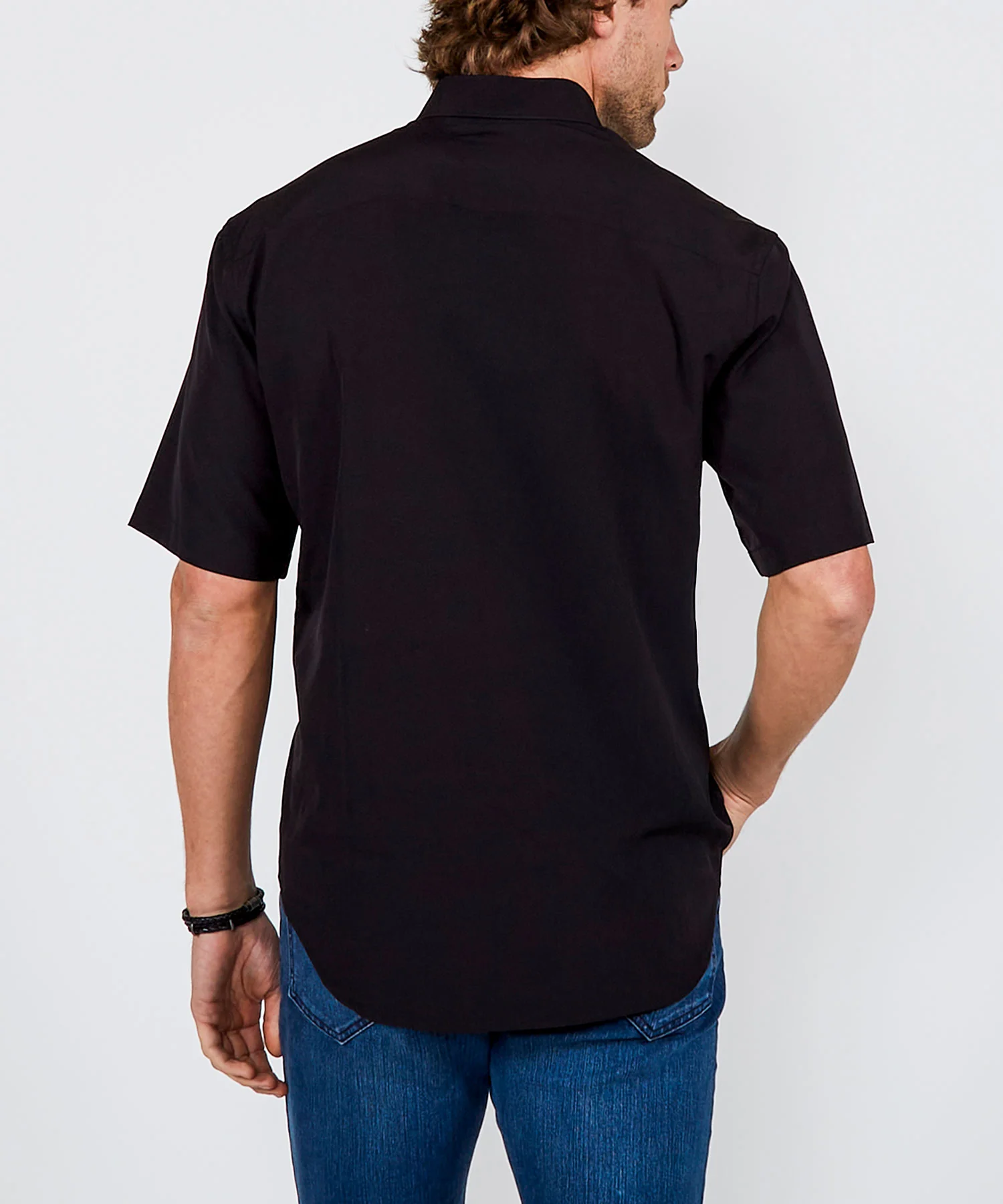 Westport No-Tuck Short Sleeve Solid Performance Stretch Sport Shirt - Image 5