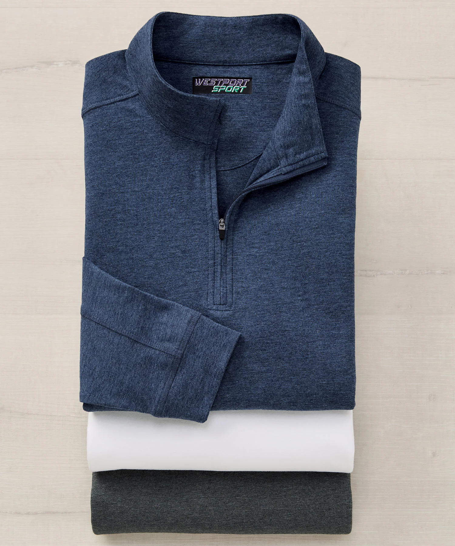 Westport Sport Bamboo Blend Performance Quarter-Zip Pullover - Image 2