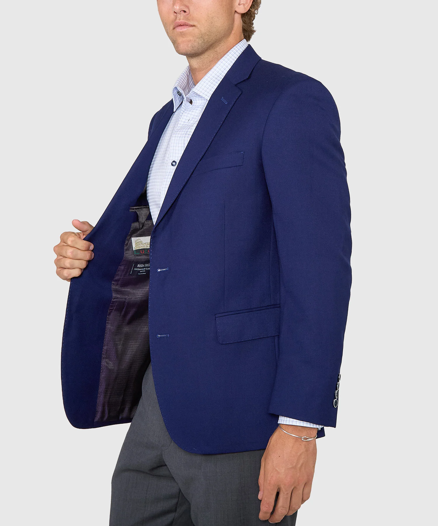 Westport Black Two-Button Reda Wool Blazer - Image 4