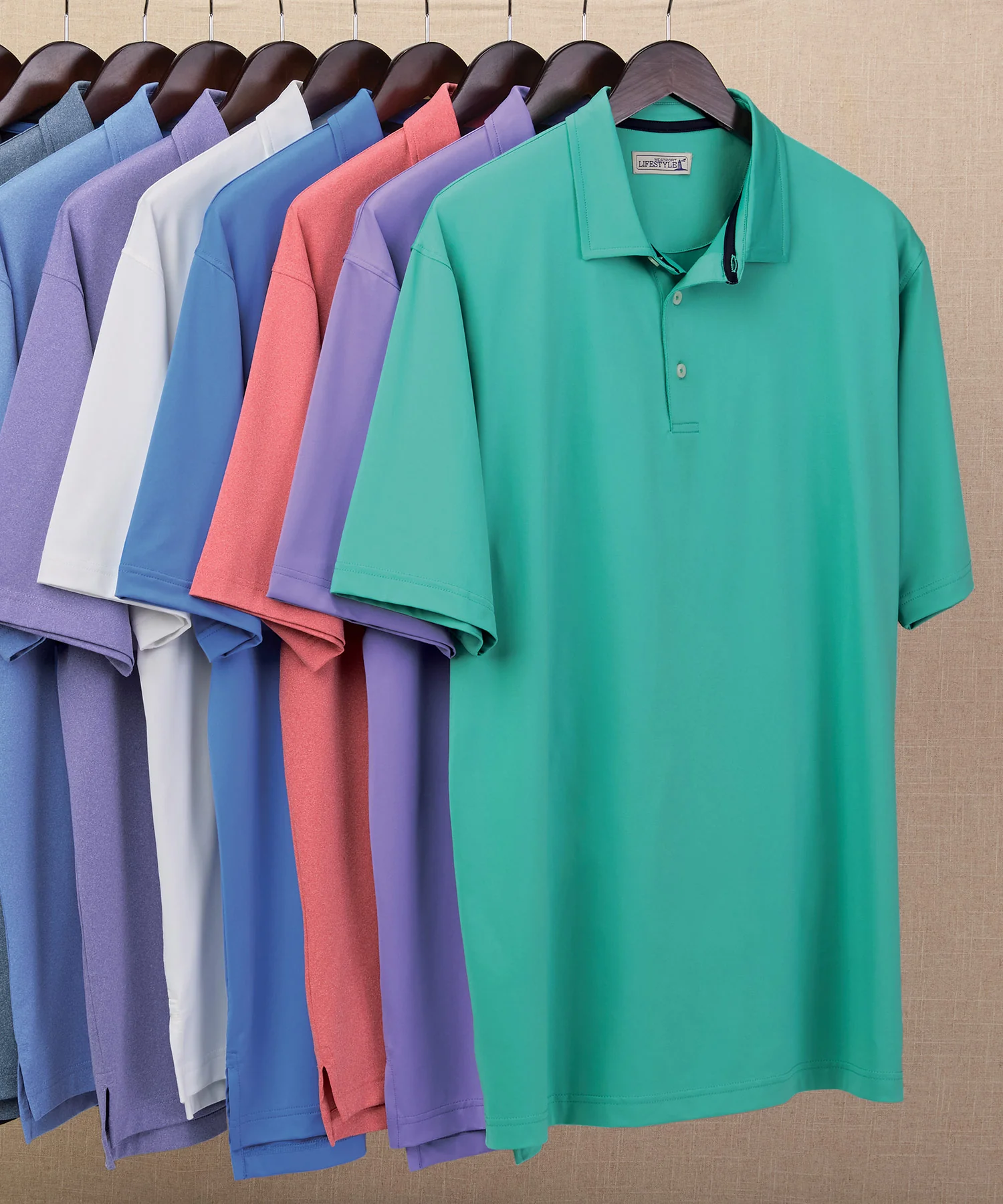 Westport Lifestyle Short Sleeve Performance Polo Knit Shirt - Image 3