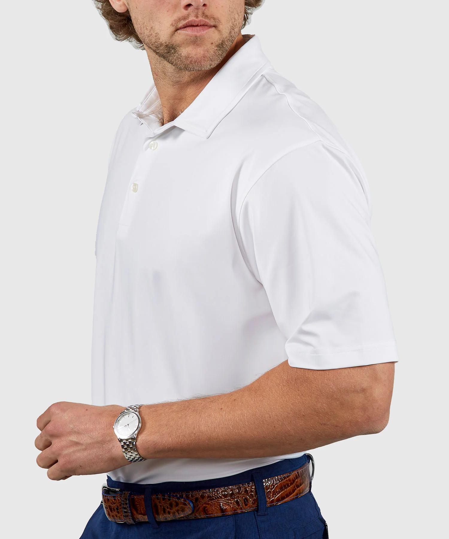 Westport Lifestyle Short Sleeve Performance Polo Knit Shirt - Image 37