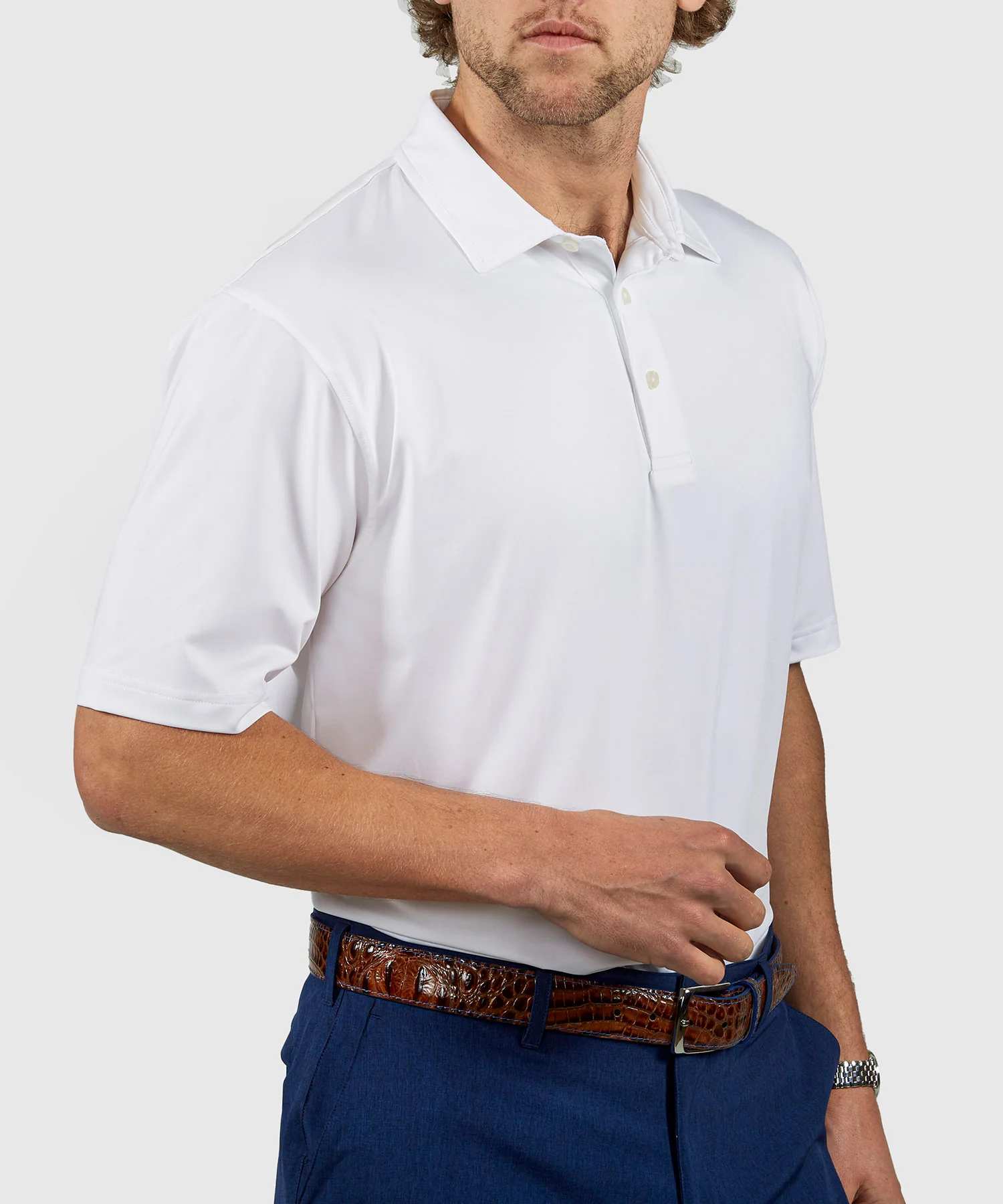 Westport Lifestyle Short Sleeve Performance Polo Knit Shirt - Image 38
