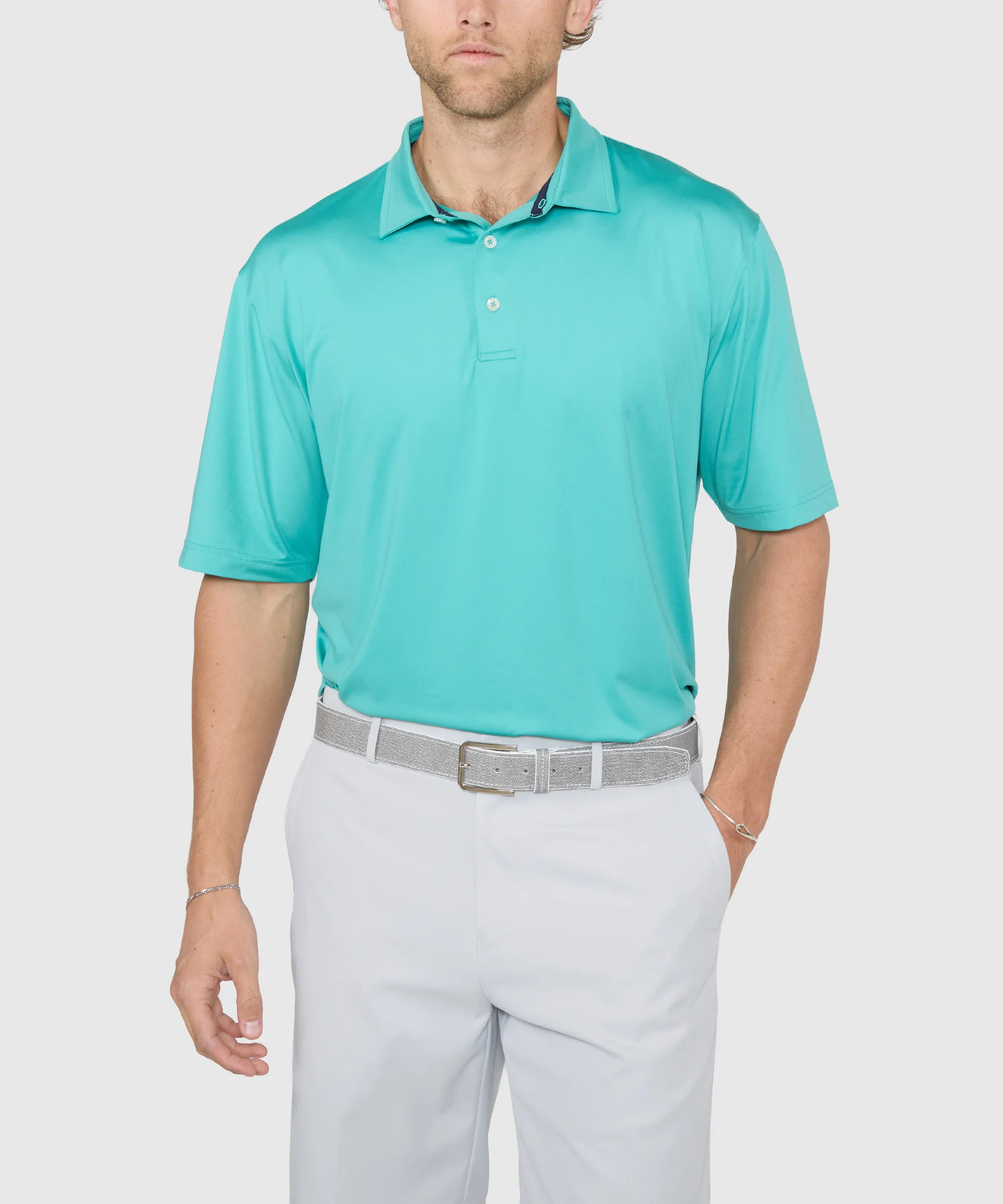 Westport Lifestyle Short Sleeve Performance Polo Knit Shirt - Image 57
