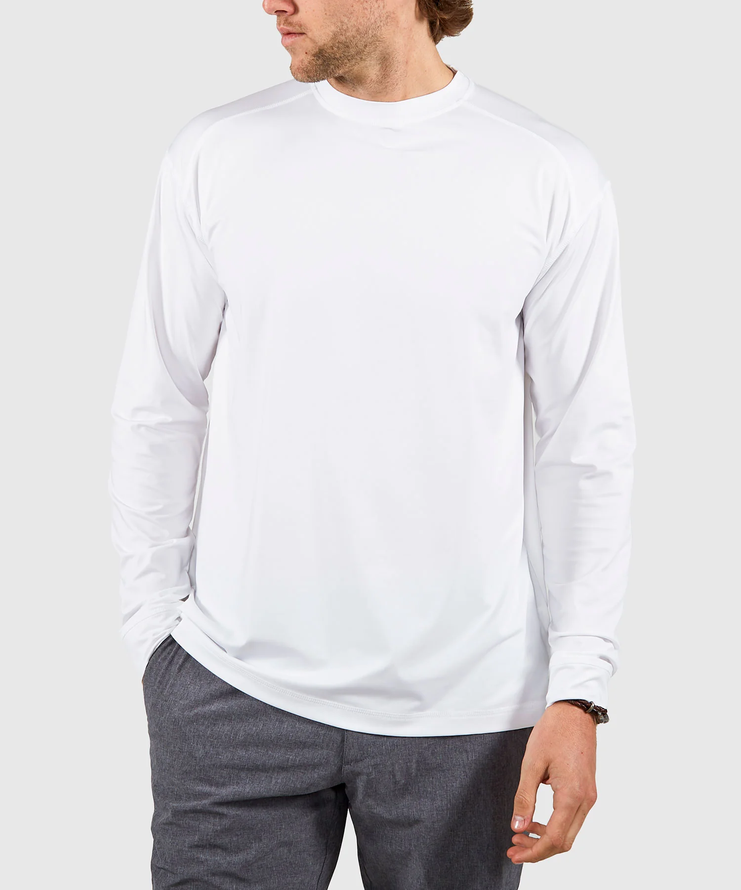 Westport Lifestyle Long Sleeve Performance Stretch Crew Neck UPF 30 Shirt - Image 23