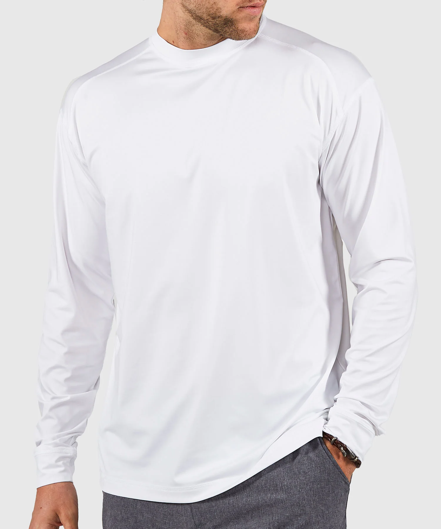 Westport Lifestyle Long Sleeve Performance Stretch Crew Neck UPF 30 Shirt - Image 24
