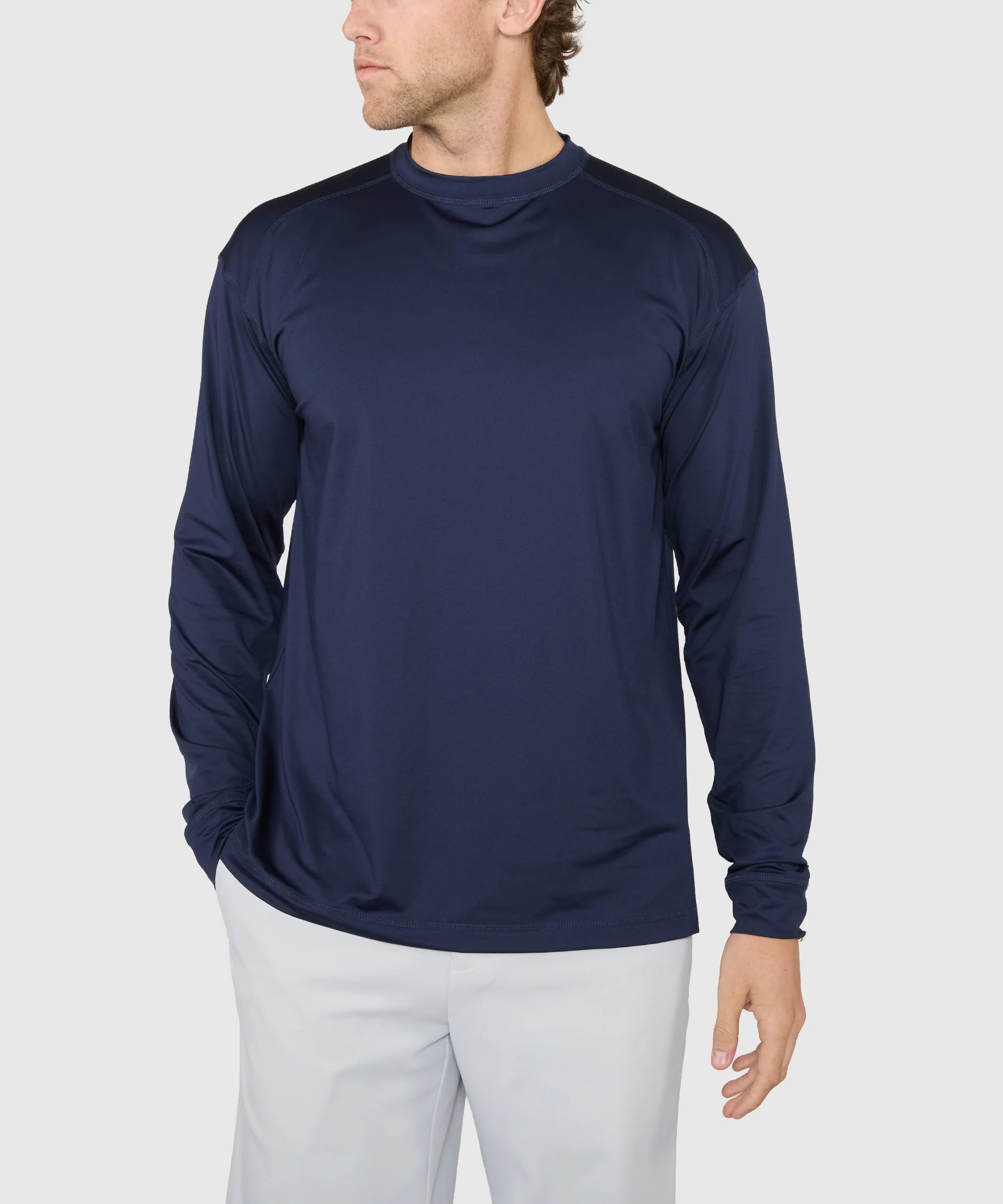 Westport Lifestyle Long Sleeve Performance Stretch Crew Neck UPF 30 Shirt - Image 28