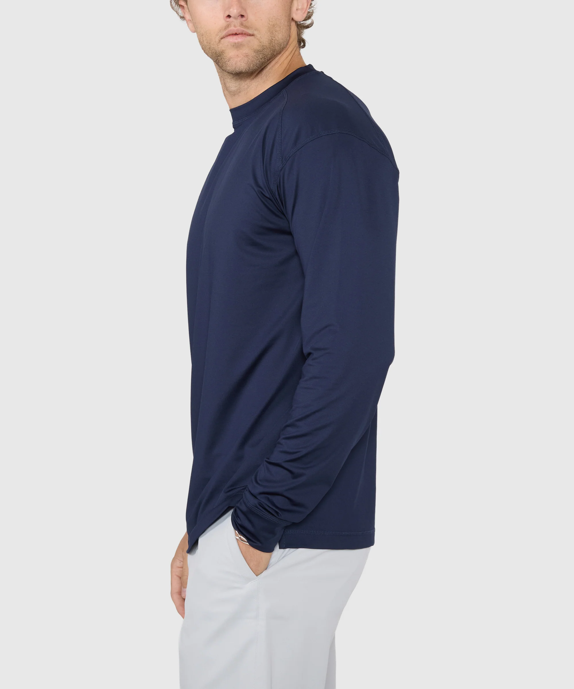 Westport Lifestyle Long Sleeve Performance Stretch Crew Neck UPF 30 Shirt - Image 29
