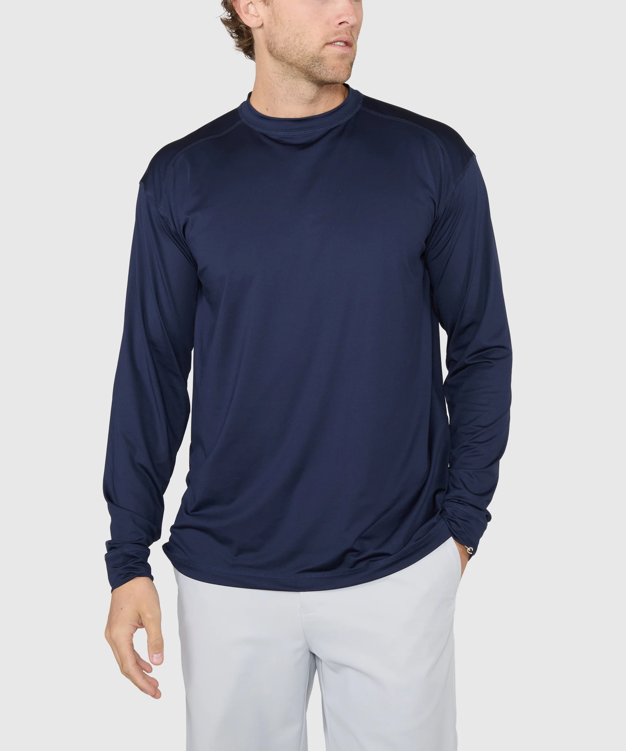 Westport Lifestyle Long Sleeve Performance Stretch Crew Neck UPF 30 Shirt - Image 30