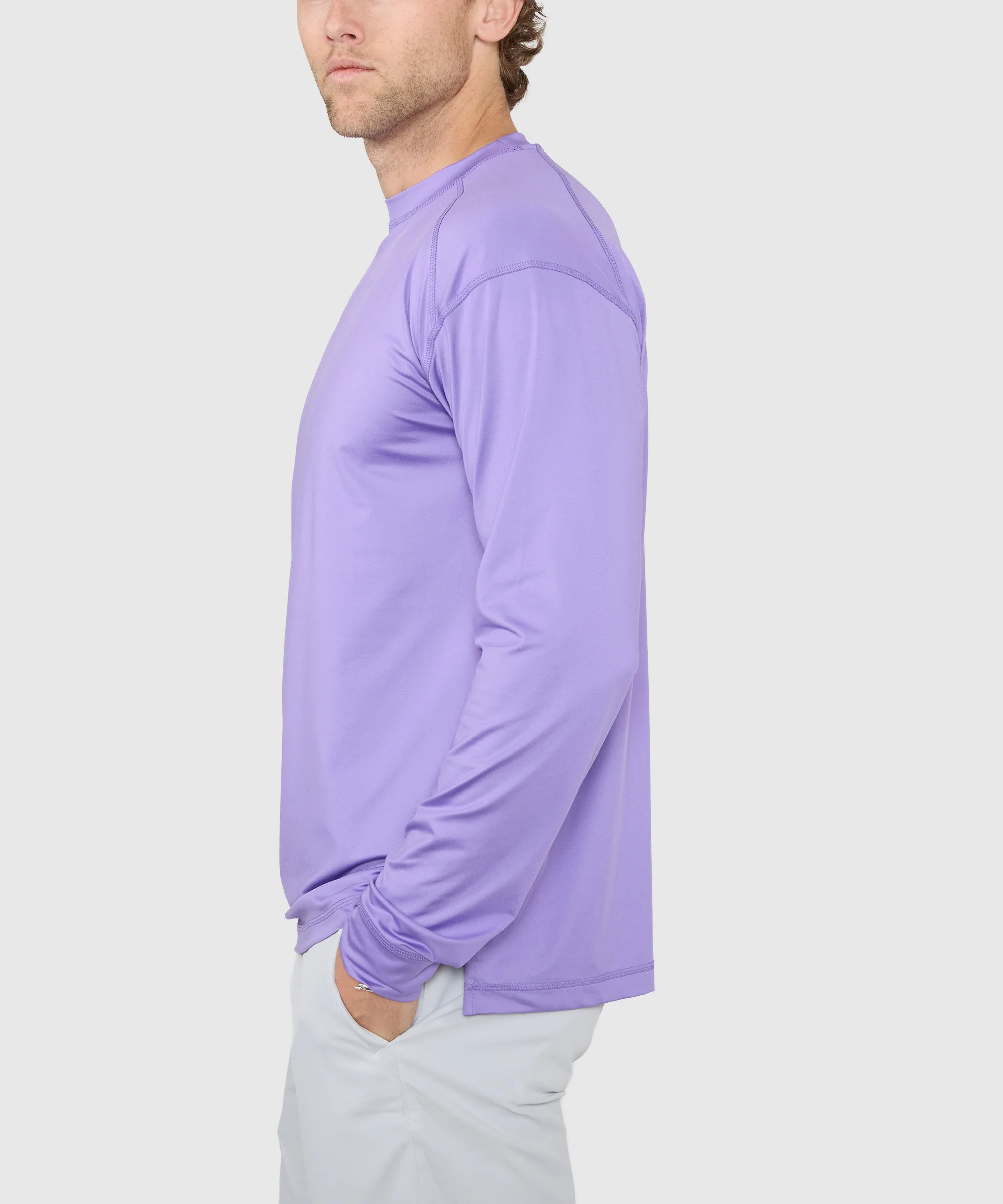 Westport Lifestyle Long Sleeve Performance Stretch Crew Neck UPF 30 Shirt - Image 34