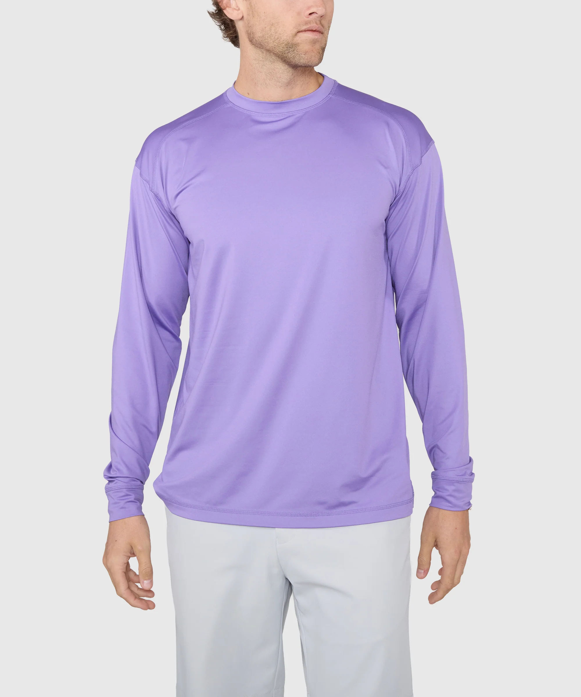 Westport Lifestyle Long Sleeve Performance Stretch Crew Neck UPF 30 Shirt - Image 35