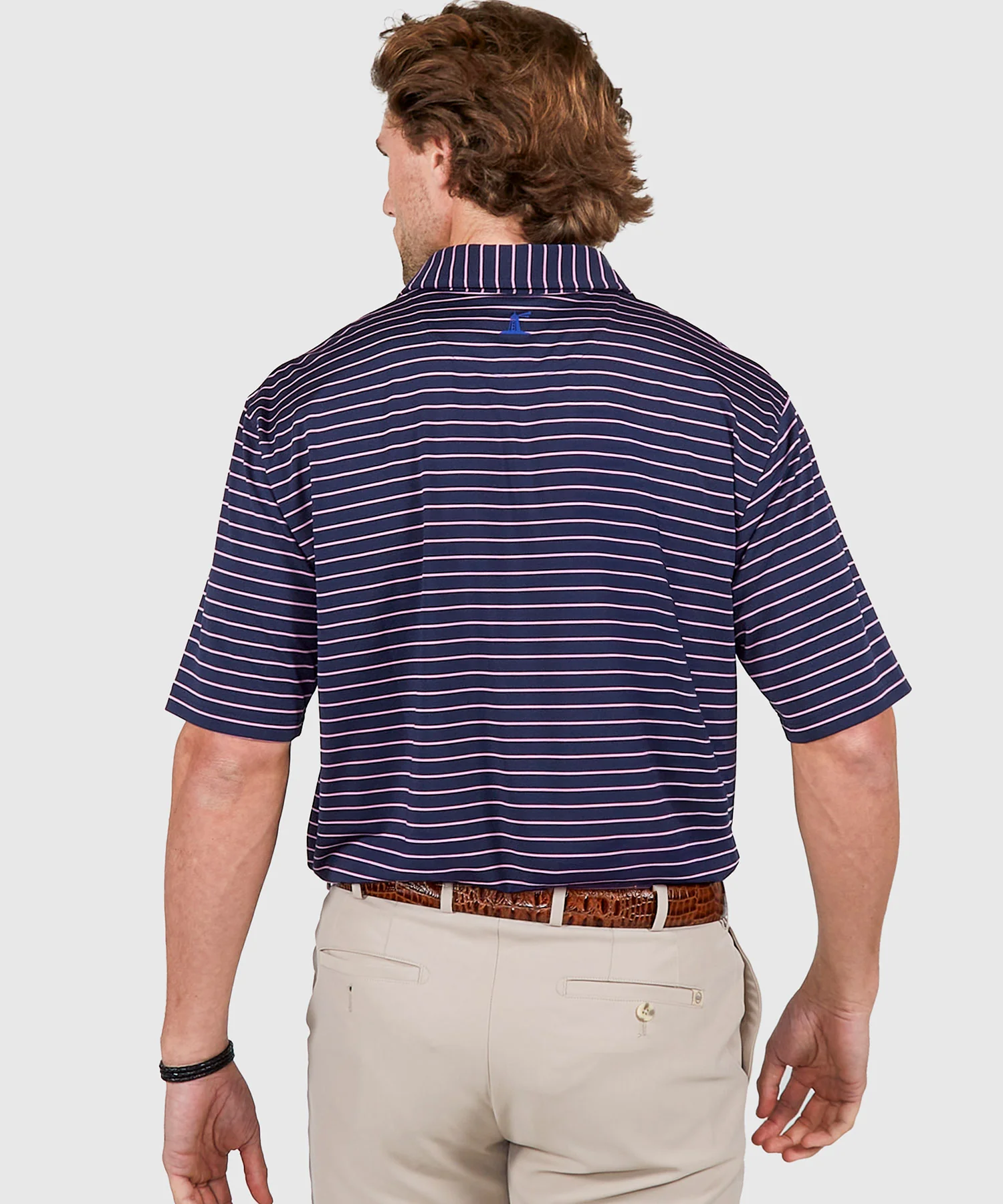 Westport Lifestyle Short Sleeve Stripe Polo Knit Shirt - Image 13
