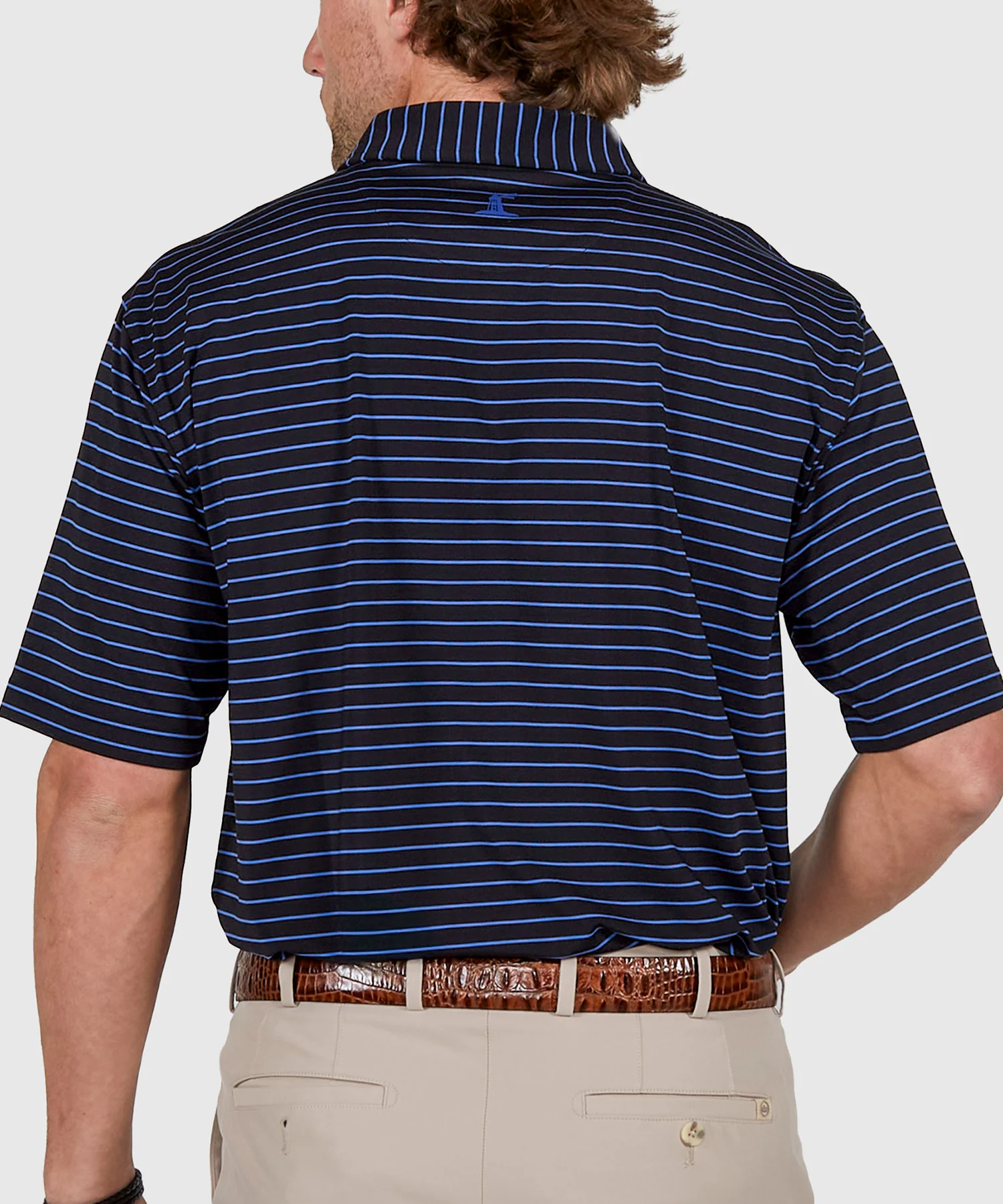 Westport Lifestyle Short Sleeve Stripe Polo Knit Shirt - Image 17