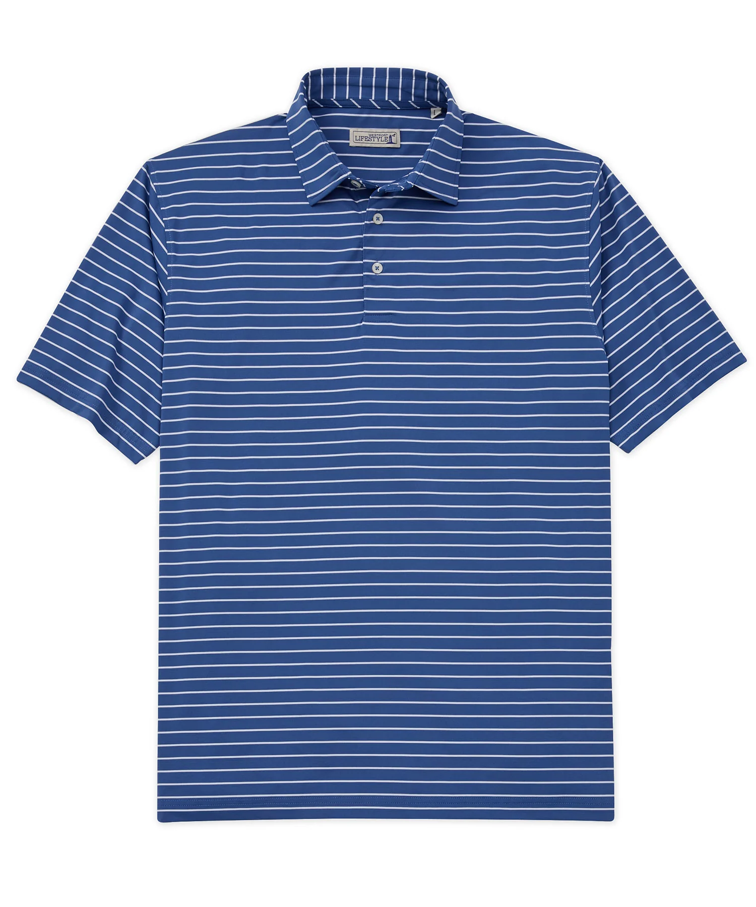 Westport Lifestyle Short Sleeve Stripe Polo Knit Shirt - Image 19