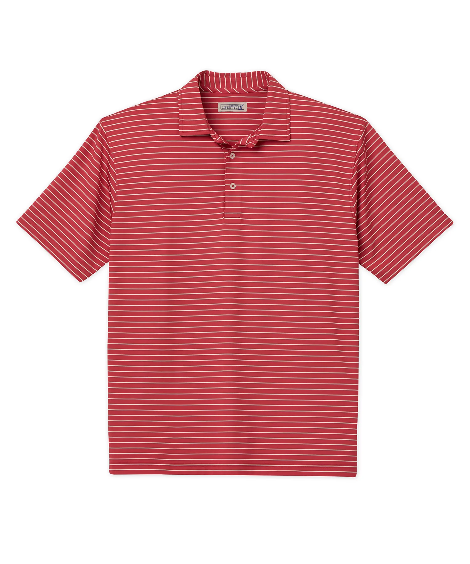 Westport Lifestyle Short Sleeve Stripe Polo Knit Shirt - Image 34