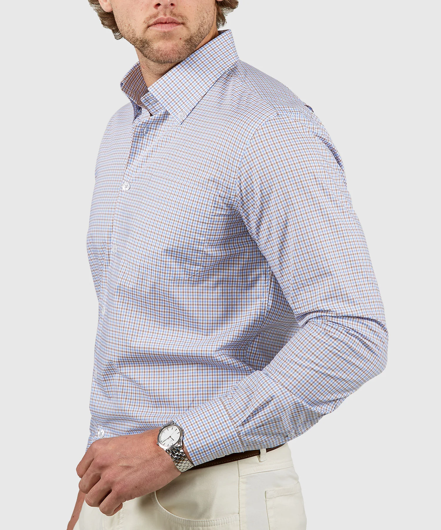 Westport Black Long Sleeve Button-Down Gingham Sport Shirt - Image 10