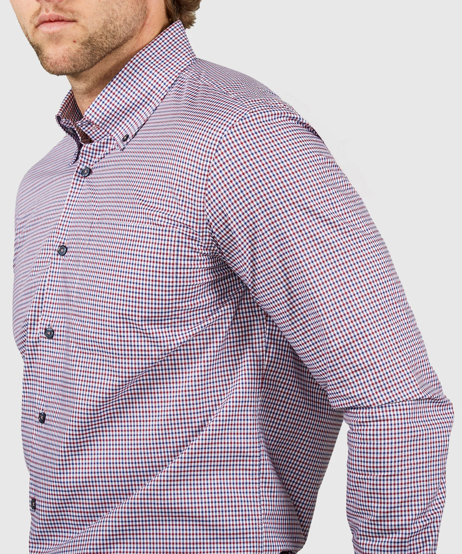 Westport Black Long Sleeve Button-Down Gingham Sport Shirt - Image 18