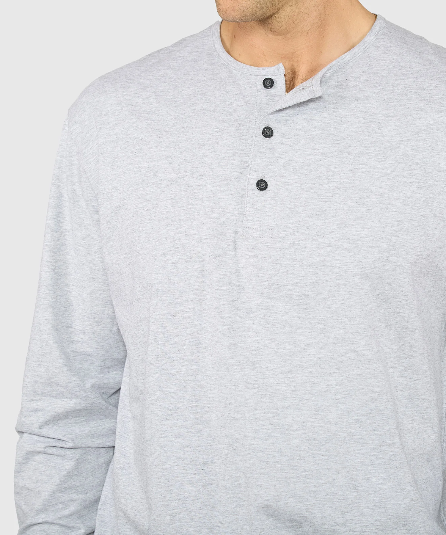 Westport No-Tuck Long Sleeve Stretch Cotton Crew Neck Henley - Image 17