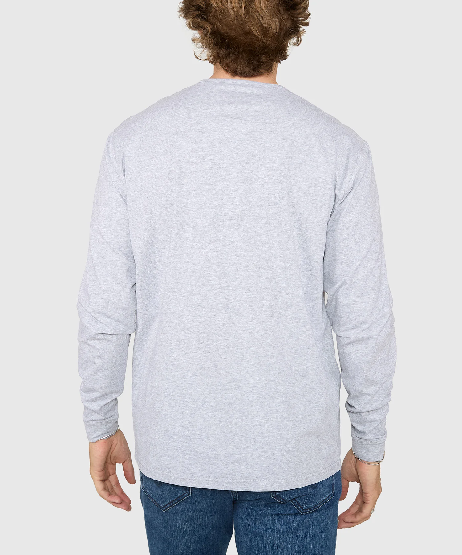 Westport No-Tuck Long Sleeve Stretch Cotton Crew Neck Henley - Image 18