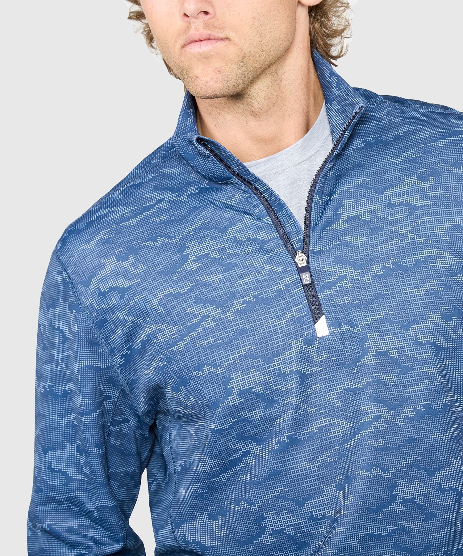 Cutter & Buck Traverse Camo Print Stretch Quarter Zip Pullover - Image 10