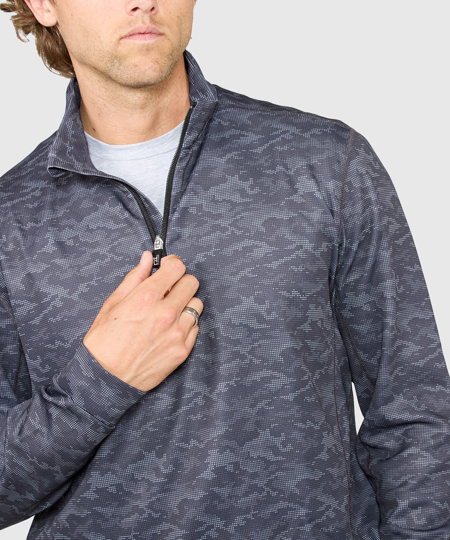 Cutter & Buck Traverse Camo Print Stretch Quarter Zip Pullover - Image 13
