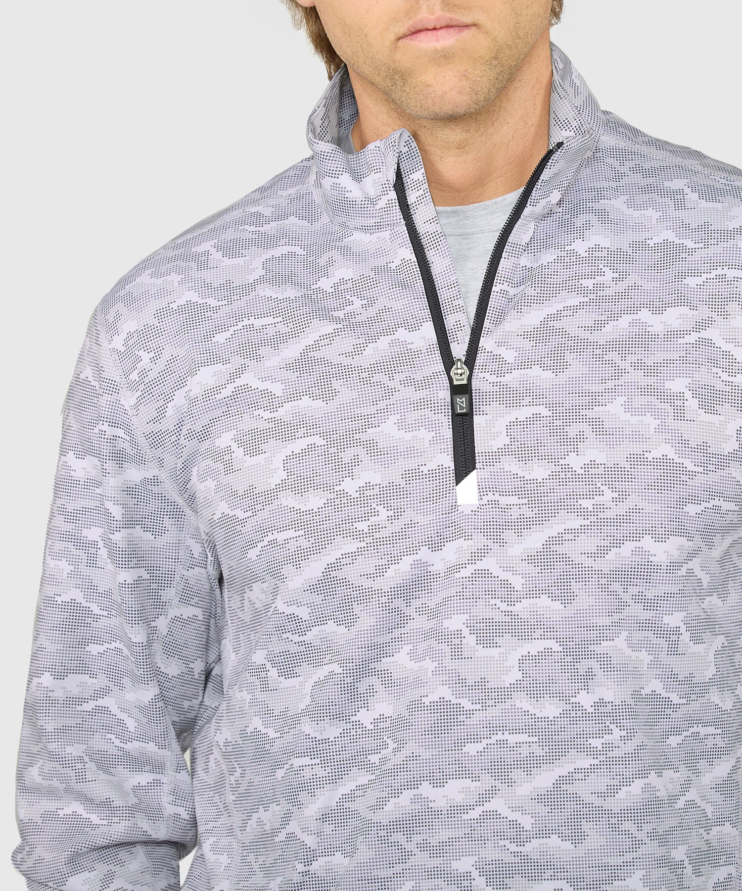 Cutter & Buck Traverse Camo Print Stretch Quarter Zip Pullover - Image 4