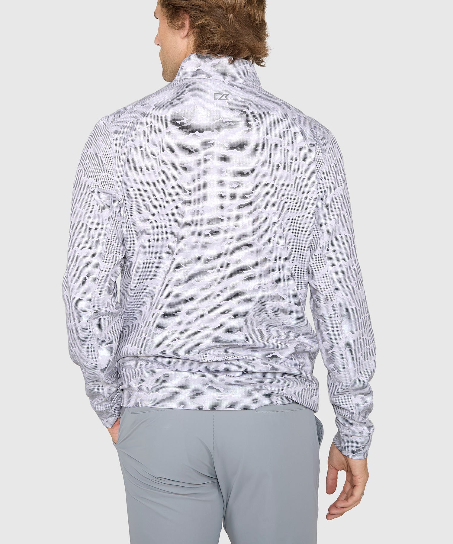 Cutter & Buck Traverse Camo Print Stretch Quarter Zip Pullover - Image 5