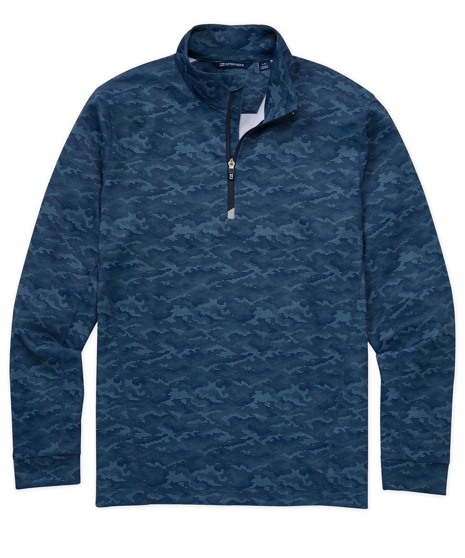 Cutter & Buck Traverse Camo Print Stretch Quarter Zip Pullover - Image 6