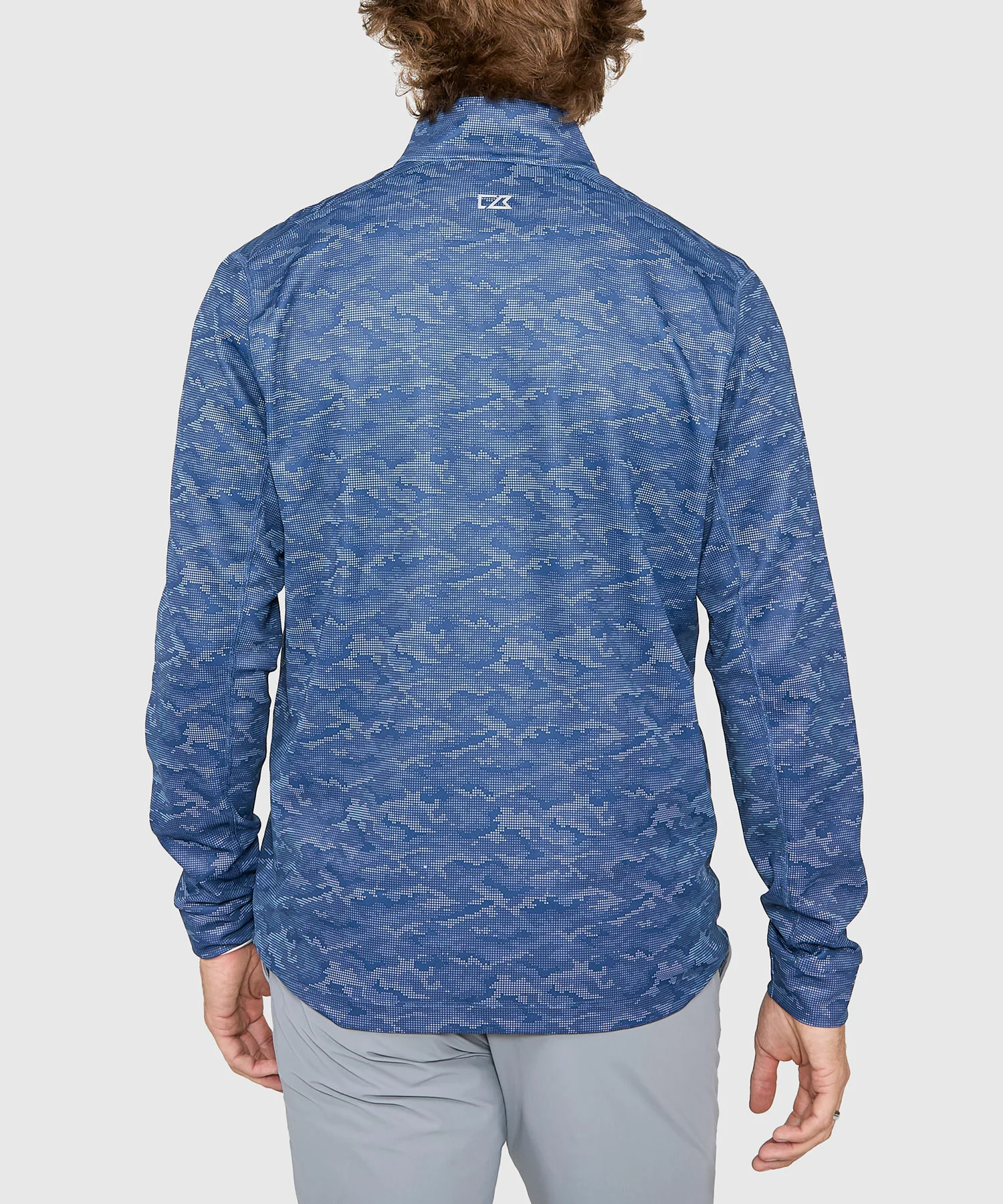 Cutter & Buck Traverse Camo Print Stretch Quarter Zip Pullover - Image 8