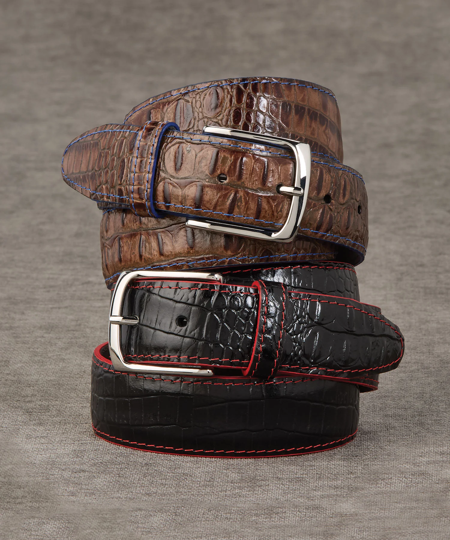 Westport Black Italian Calfskin 35mm Crocodile Belt - Image 2