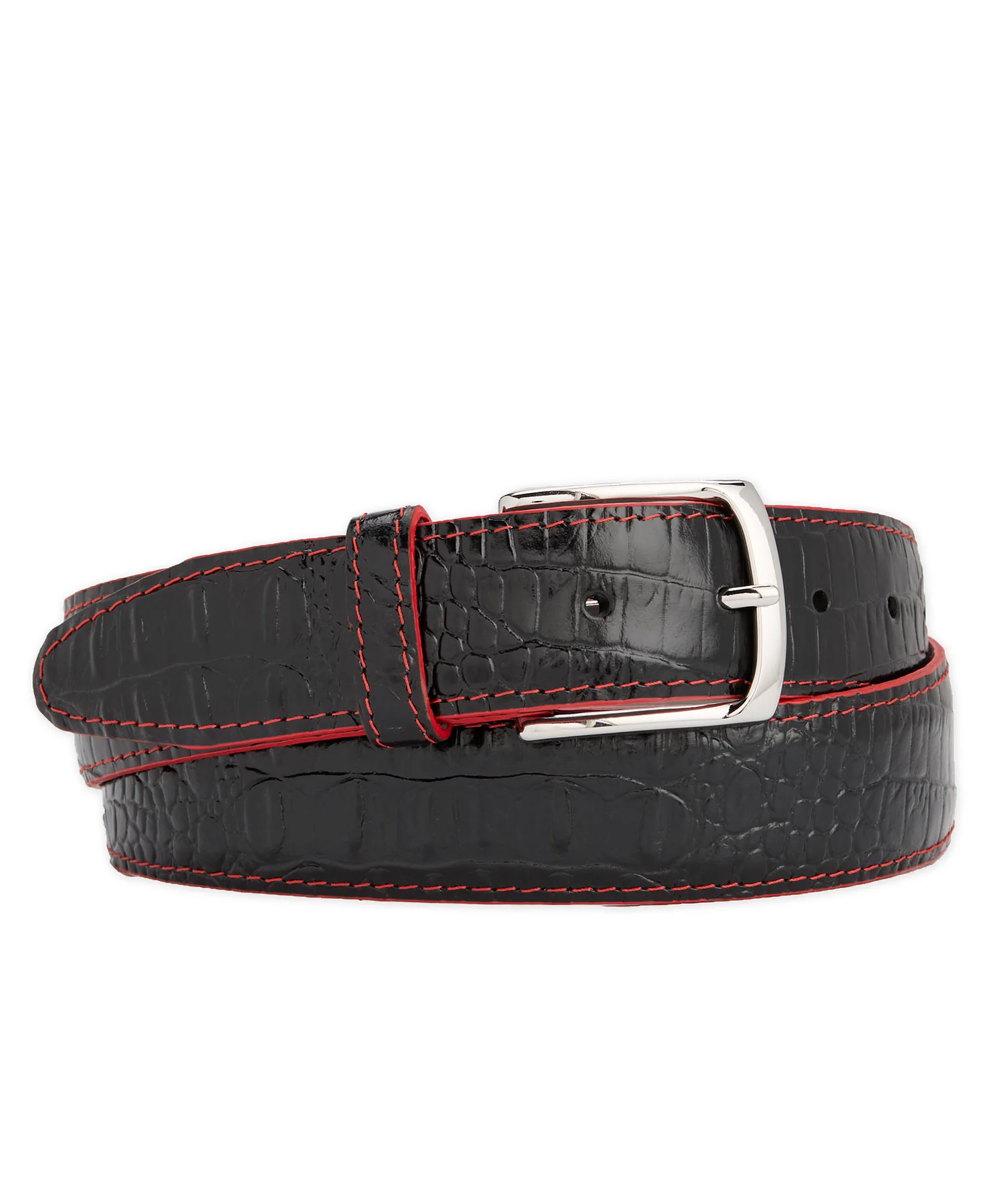 Westport Black Italian Calfskin 35mm Crocodile Belt - Image 3