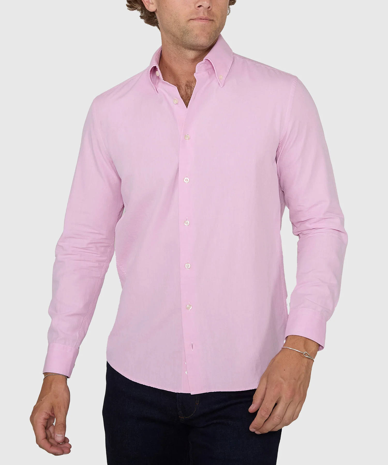 Westport No-Tuck Long Sleeve Button Down Collar Cotton Oxford Sport Shirt - Image 15