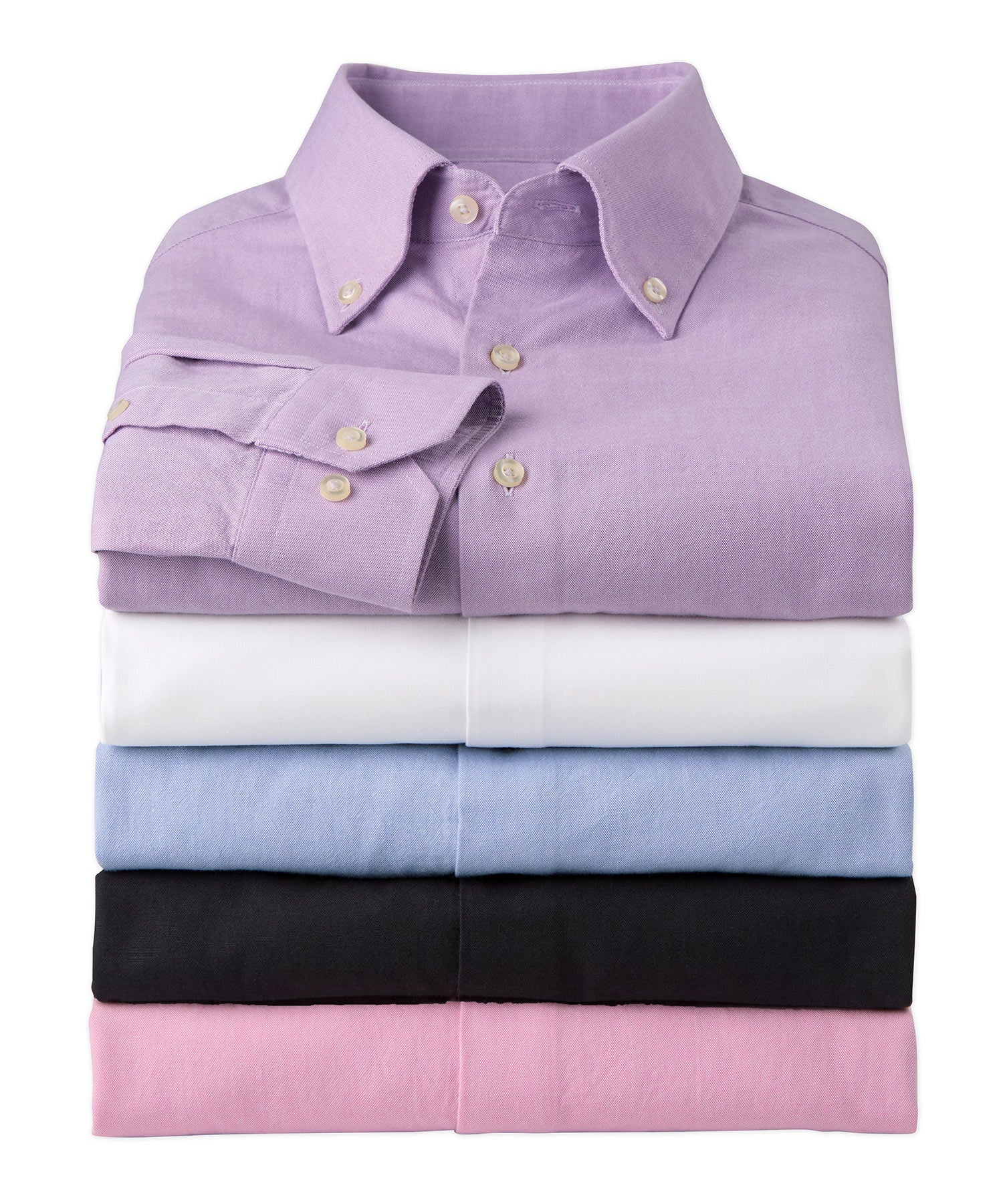 Westport No-Tuck Long Sleeve Button Down Collar Cotton Oxford Sport Shirt - Image 2