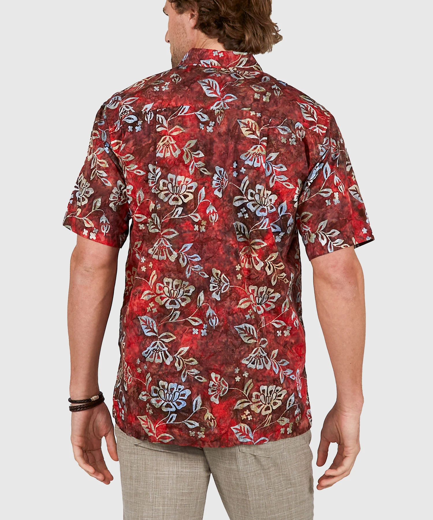 Westport Black Short Sleeve Batik Print Camp Shirt - Image 6