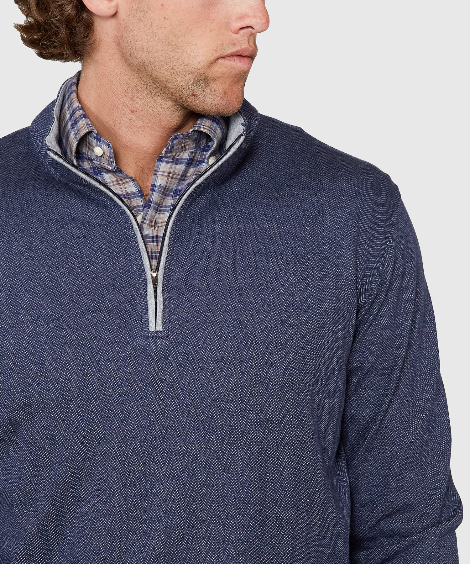 Westport Lifestyle Long Sleeve Herringbone Interlock Quarter Zip Pullover - Image 13