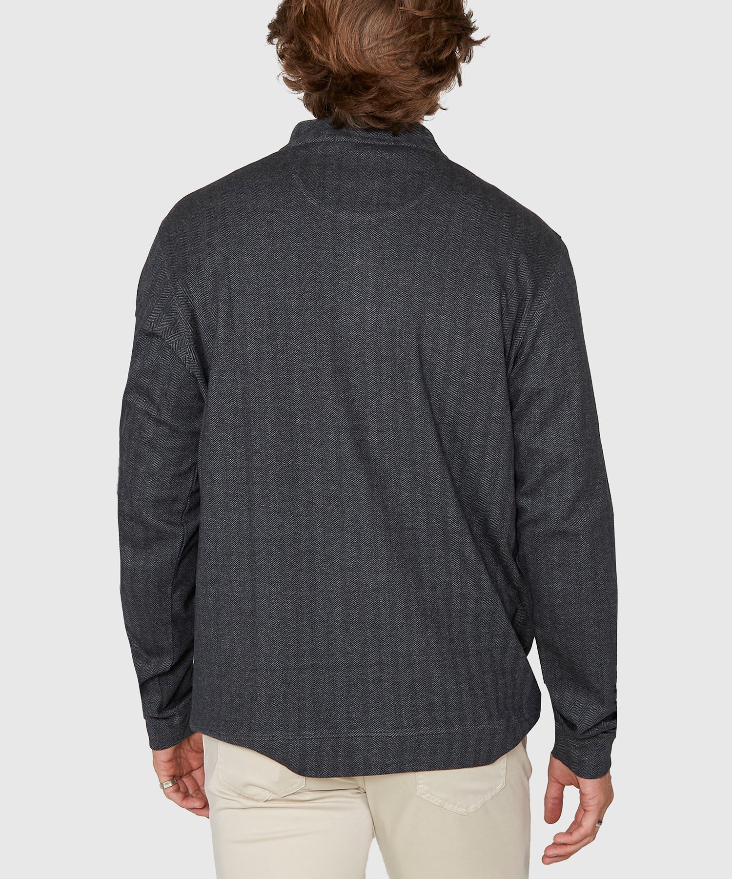 Westport Lifestyle Long Sleeve Herringbone Interlock Quarter Zip Pullover - Image 4