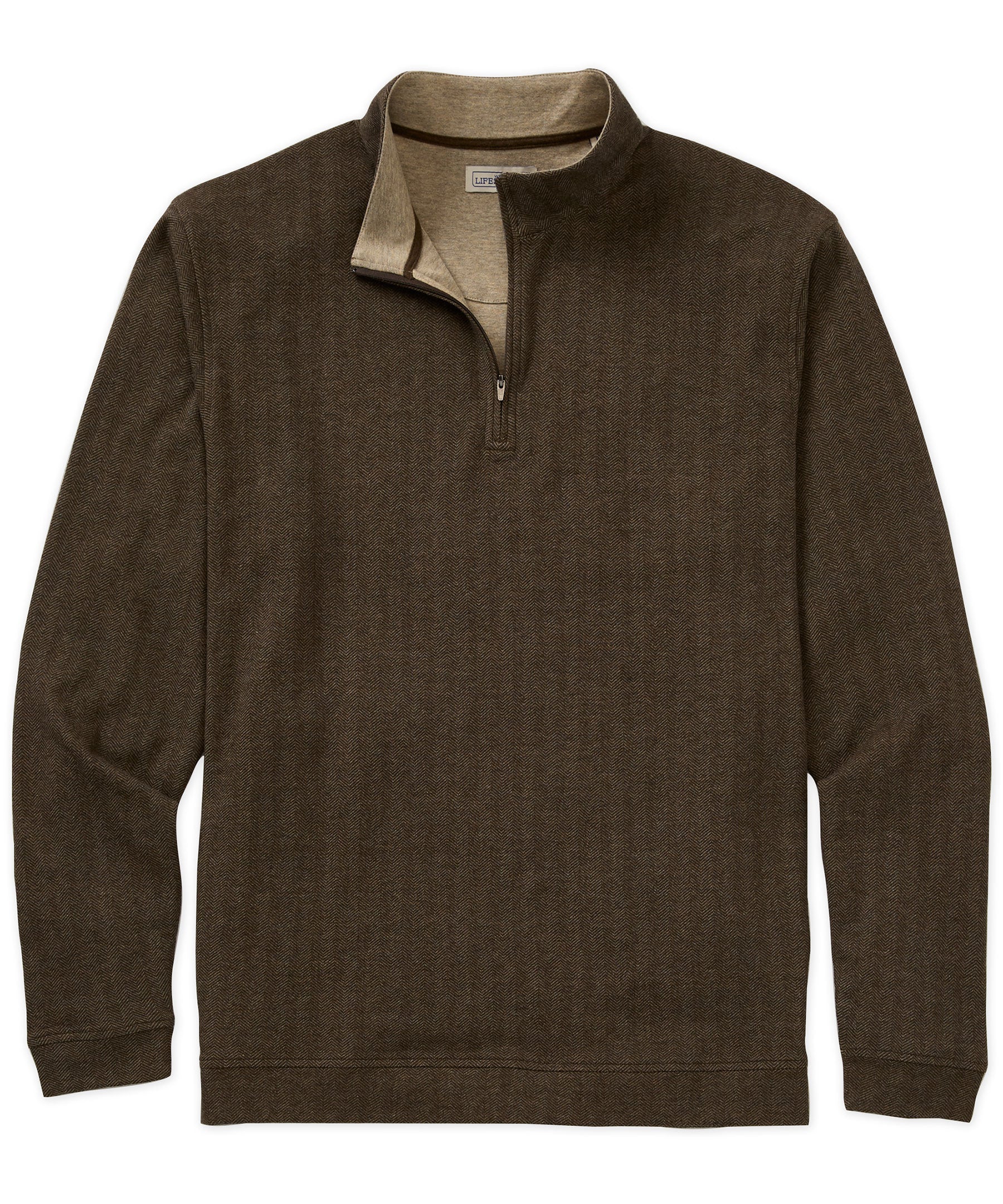 Westport Lifestyle Long Sleeve Herringbone Interlock Quarter Zip Pullover - Image 5