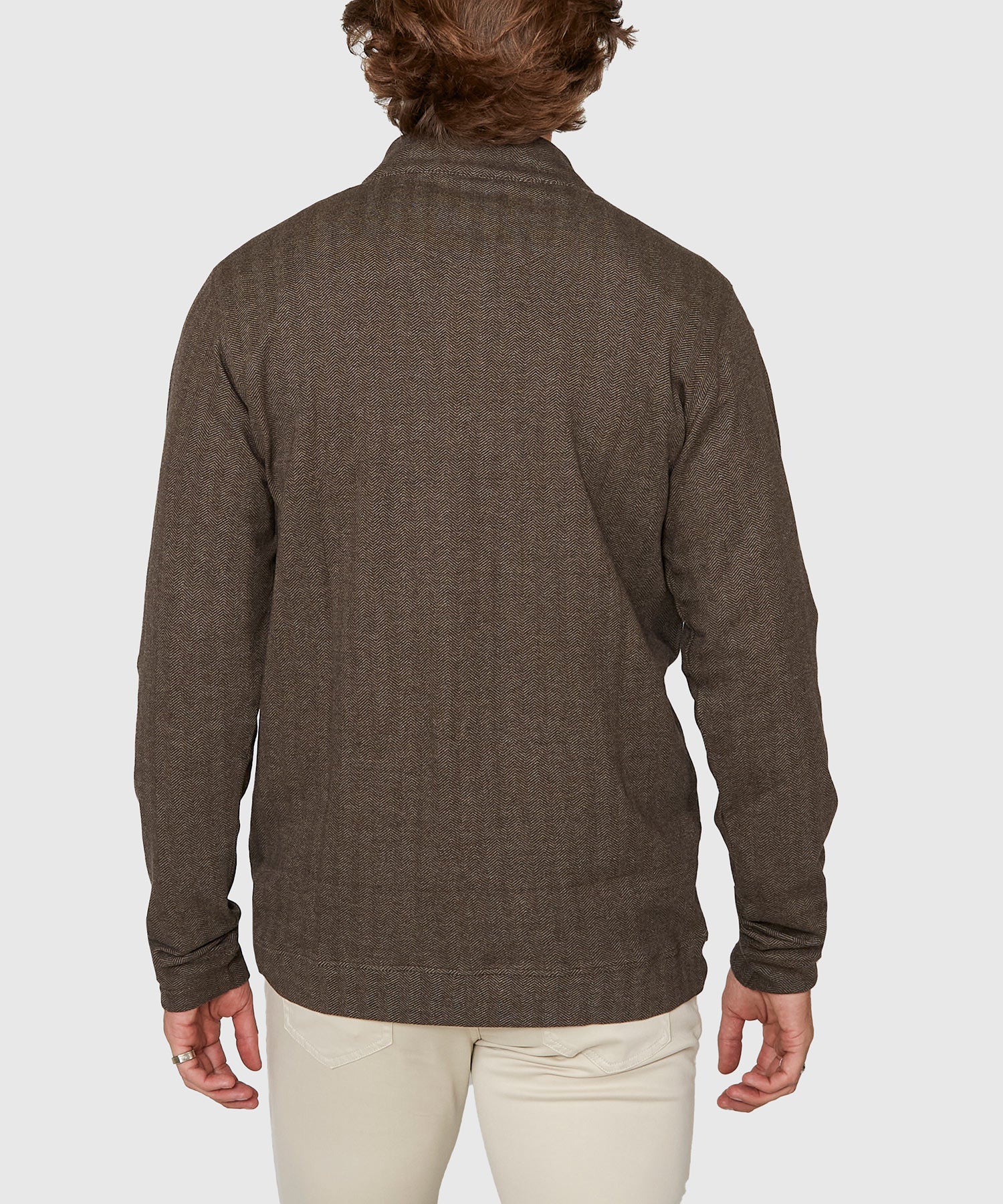 Westport Lifestyle Long Sleeve Herringbone Interlock Quarter Zip Pullover - Image 8